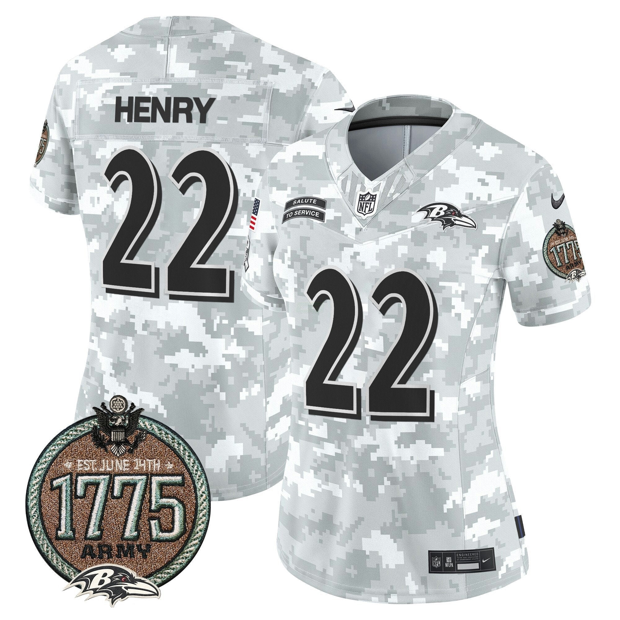 Camisa NFL Women’s 2024 Salute to Service Establishment Year Patch Vapor Limited Jersey