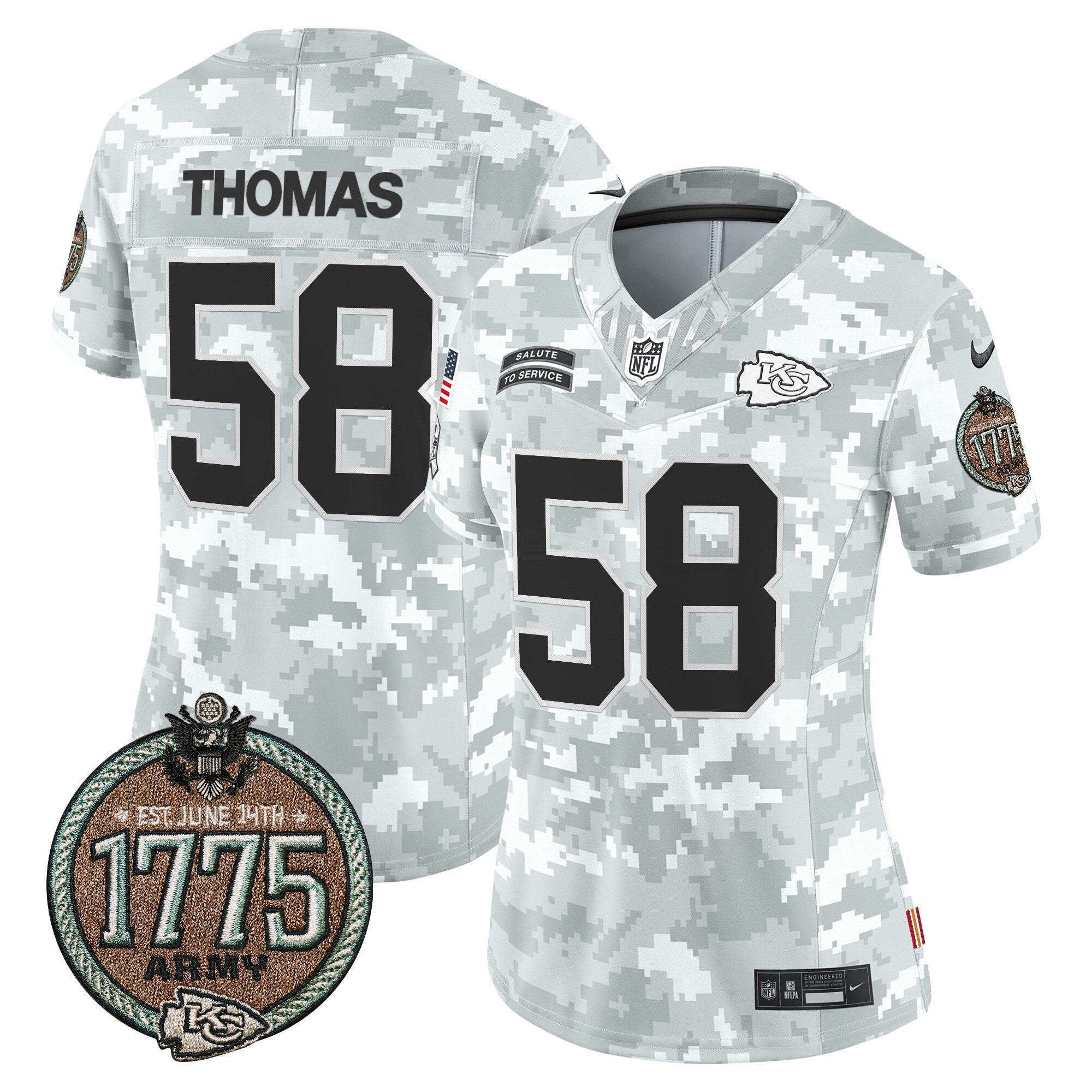 Camisa NFL Women’s 2024 Salute to Service Establishment Year Patch Vapor Limited Jersey