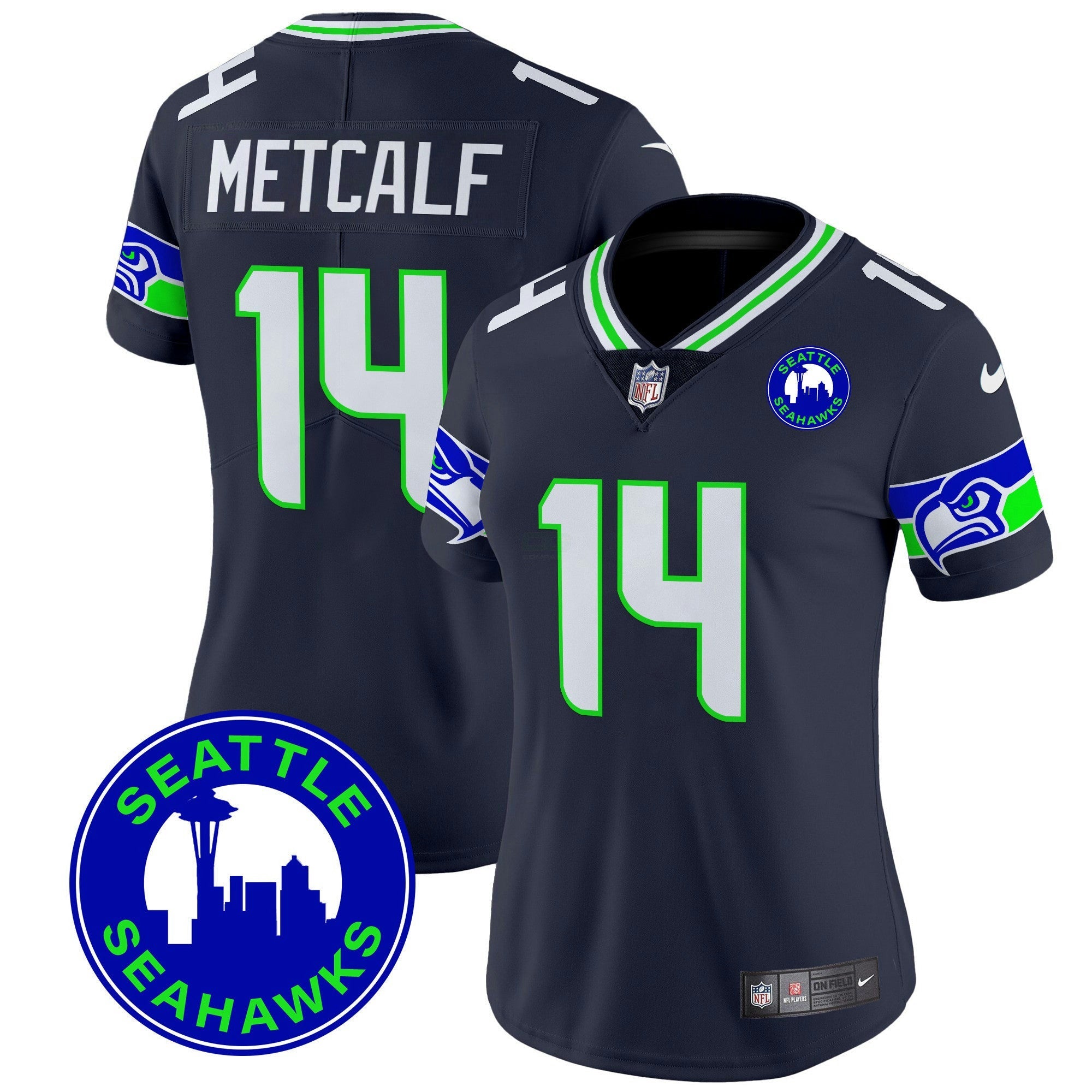 Camisa NFL Women’s 2024 Seattle City Patch Vapor Limited Jersey