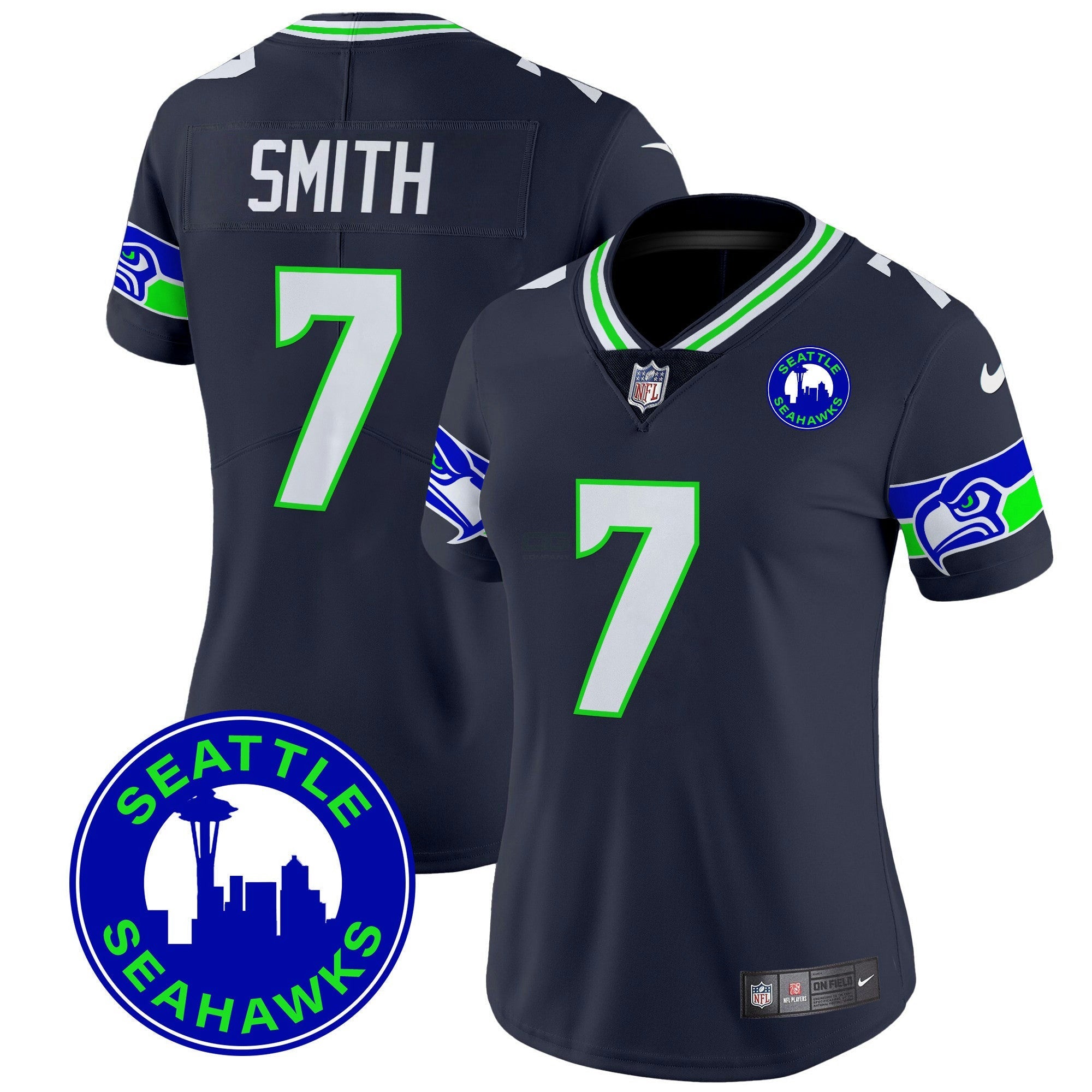 Camisa NFL Women’s 2024 Seattle City Patch Vapor Limited Jersey