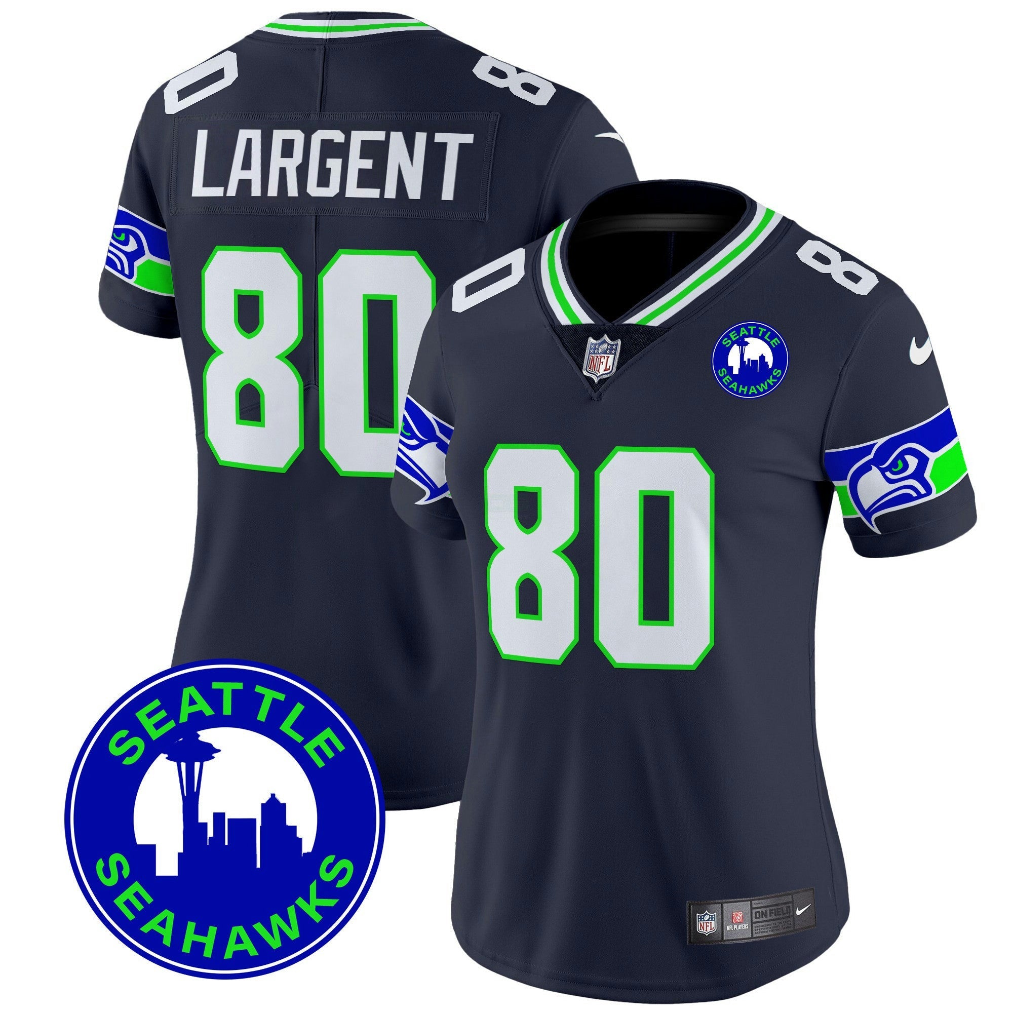 Camisa NFL Women’s 2024 Seattle City Patch Vapor Limited Jersey