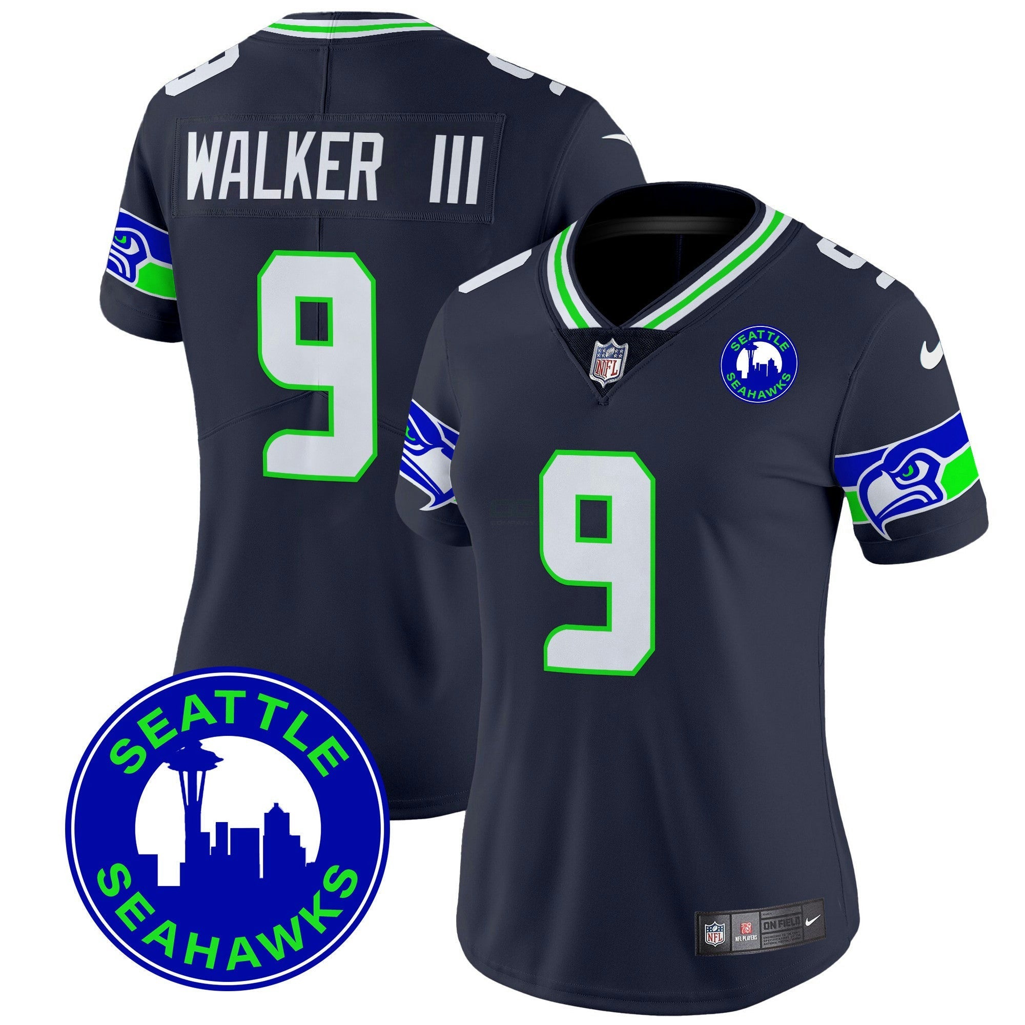 Camisa NFL Women’s 2024 Seattle City Patch Vapor Limited Jersey