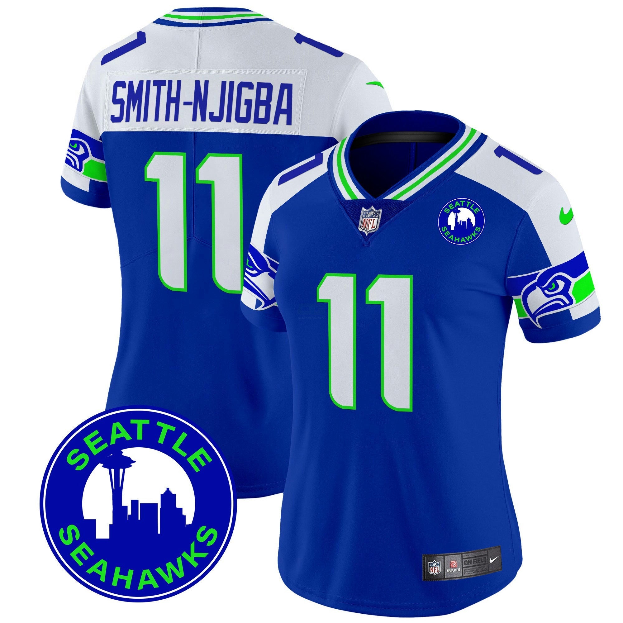 Camisa NFL Women’s 2024 Seattle City Patch Vapor Limited Jersey