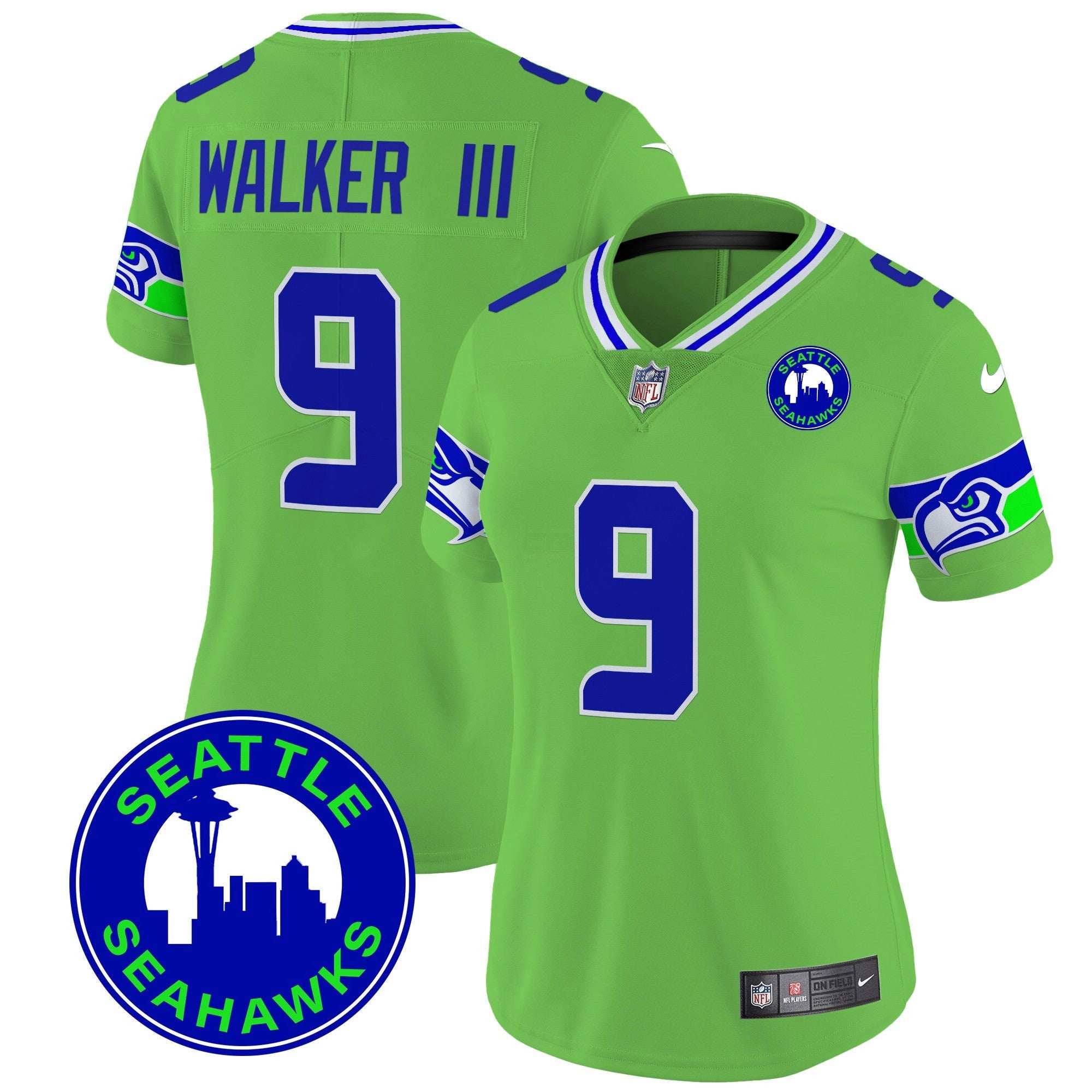 Camisa NFL Women’s 2024 Seattle City Patch Vapor Limited Jersey