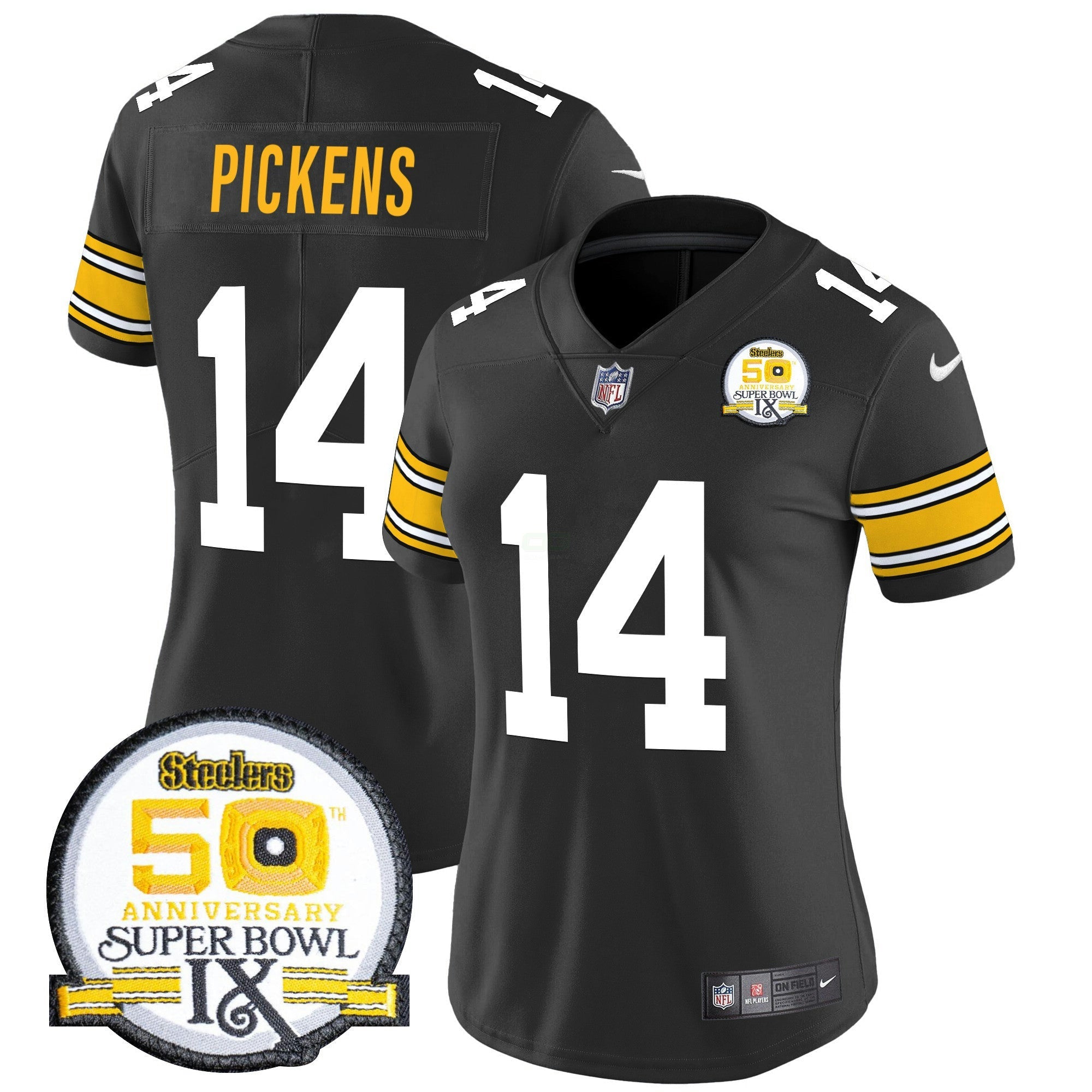 Camisa NFL Women’s 50th Anniversary Of Super Bowl IX Patch Vapor Limited Jersey
