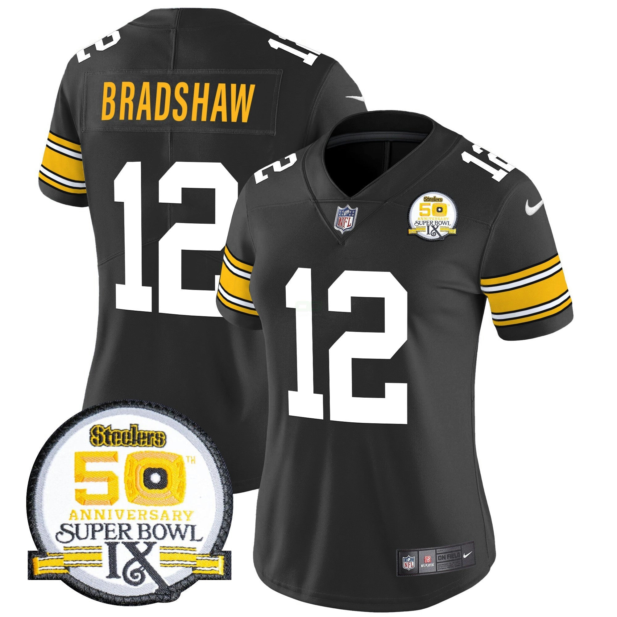 Camisa NFL Women’s 50th Anniversary Of Super Bowl IX Patch Vapor Limited Jersey