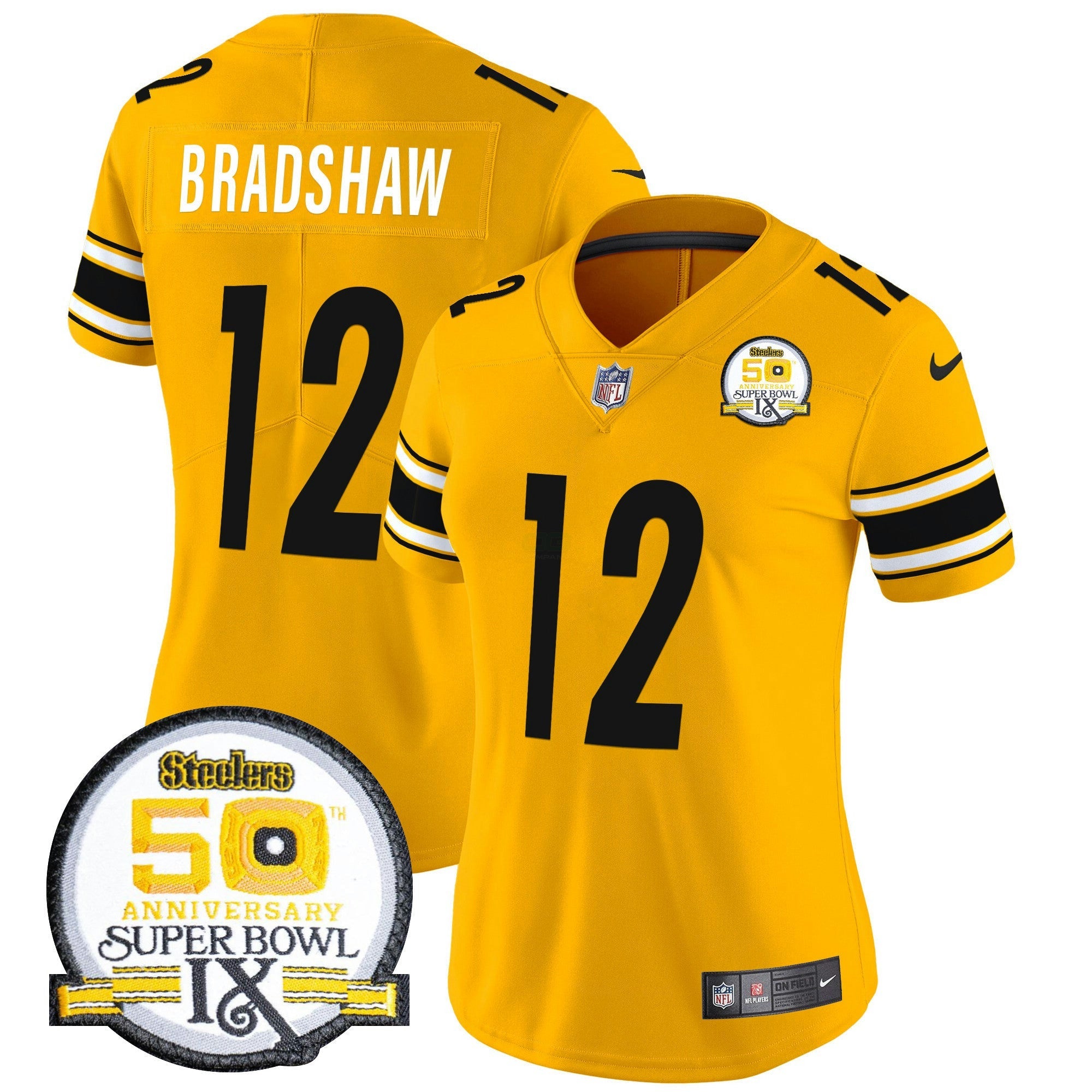 Camisa NFL Women’s 50th Anniversary Of Super Bowl IX Patch Vapor Limited Jersey