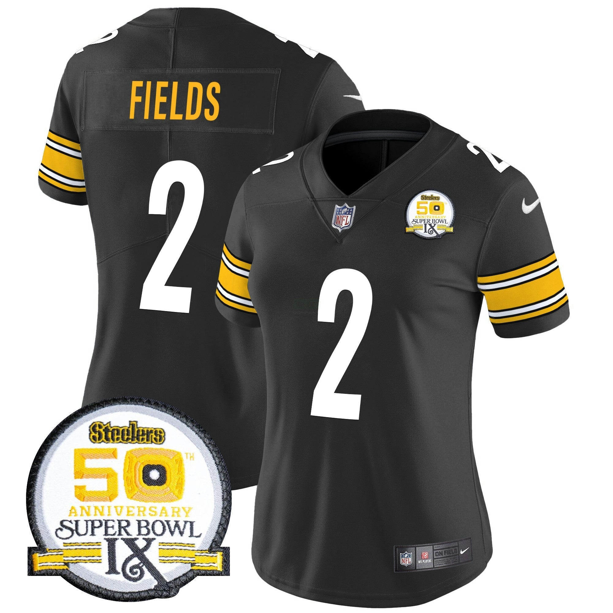 Camisa NFL Women’s 50th Anniversary Of Super Bowl IX Patch Vapor Limited Jersey