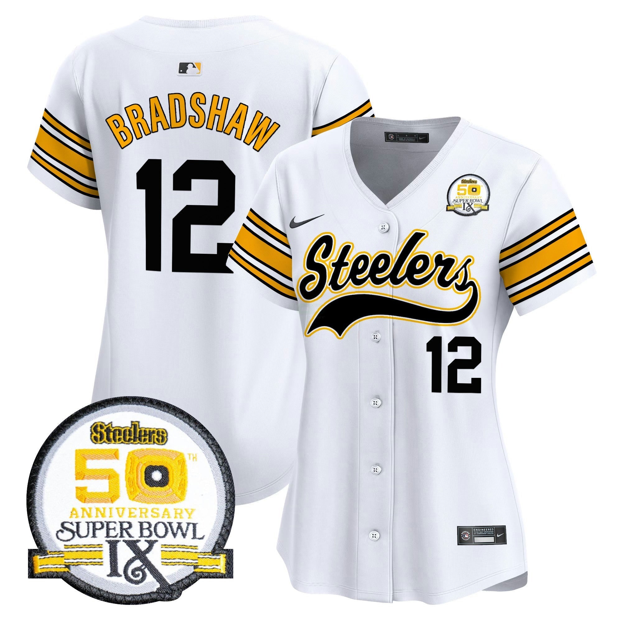 Camisa NFL Women’s 50th Anniversary Of Super Bowl IX Patch Vapor Premier Jersey