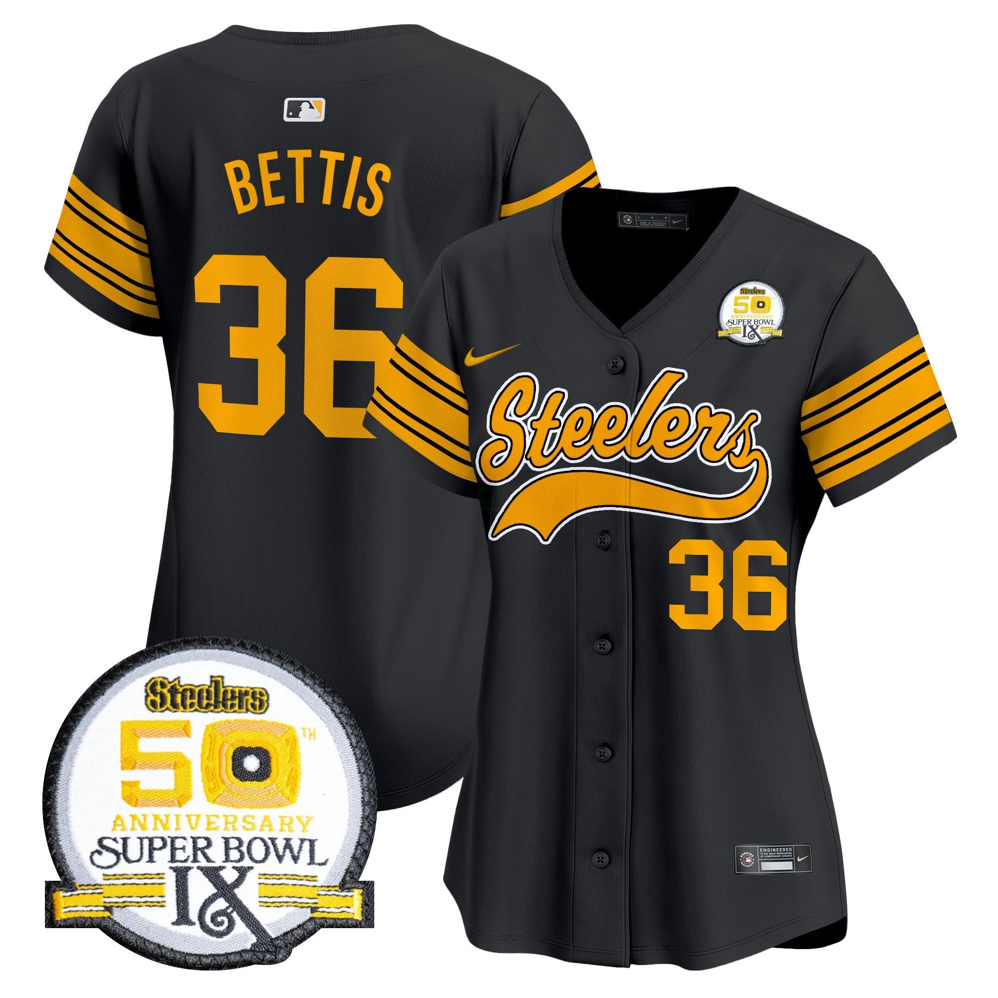 Camisa NFL Women’s 50th Anniversary Of Super Bowl IX Patch Vapor Premier Jersey