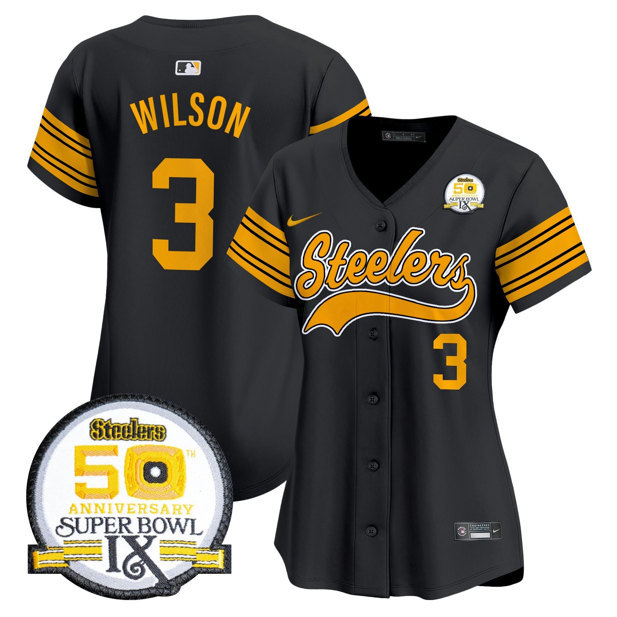 Camisa NFL Women’s 50th Anniversary Of Super Bowl IX Patch Vapor Premier Jersey