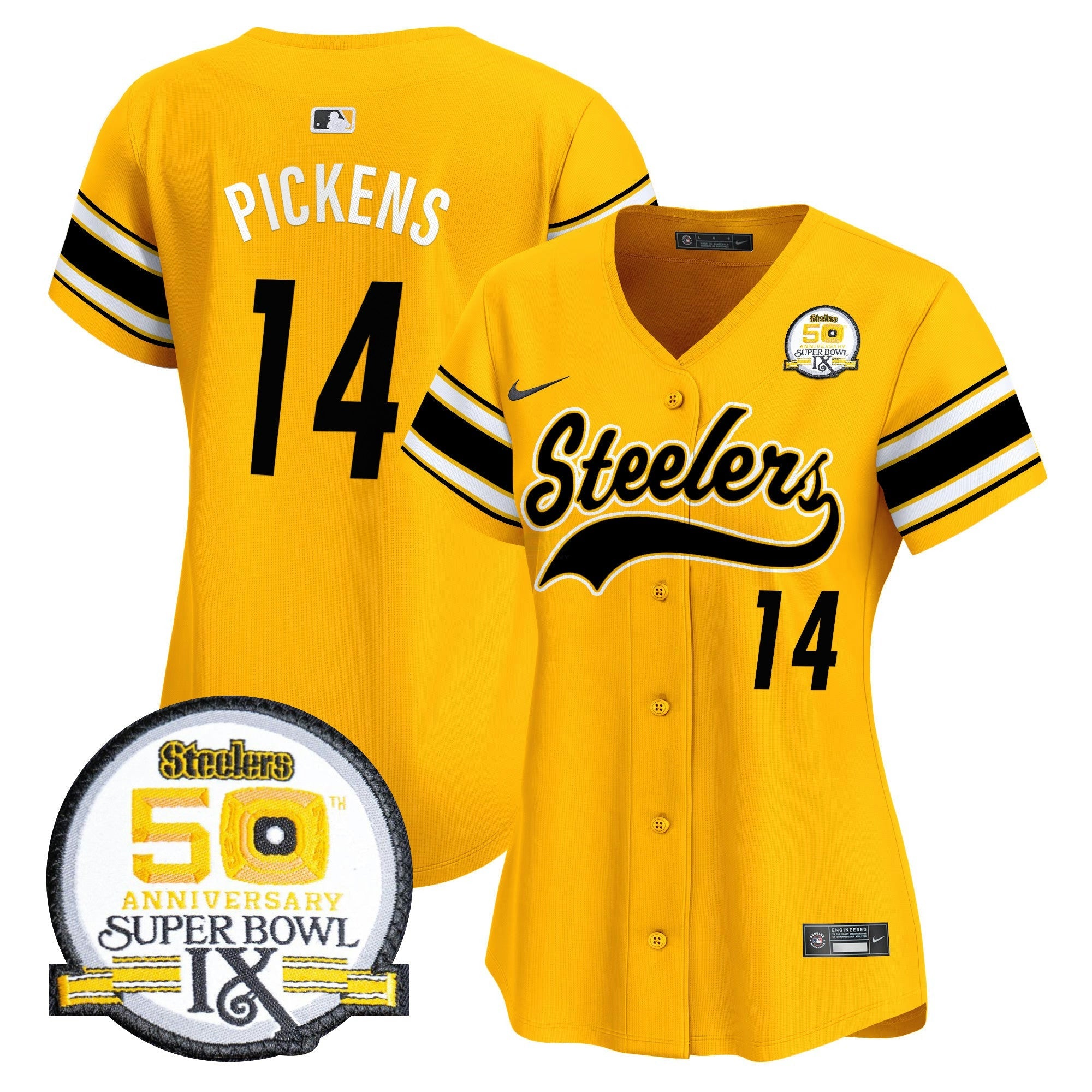 Camisa NFL Women’s 50th Anniversary Of Super Bowl IX Patch Vapor Premier Jersey