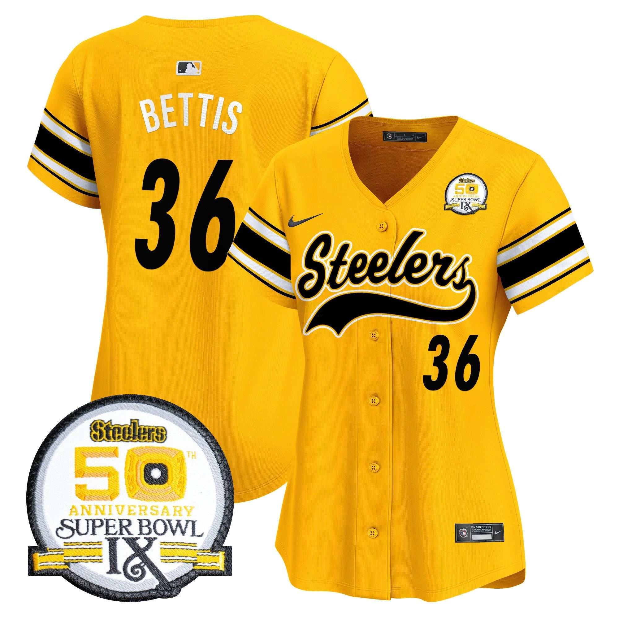Camisa NFL Women’s 50th Anniversary Of Super Bowl IX Patch Vapor Premier Jersey