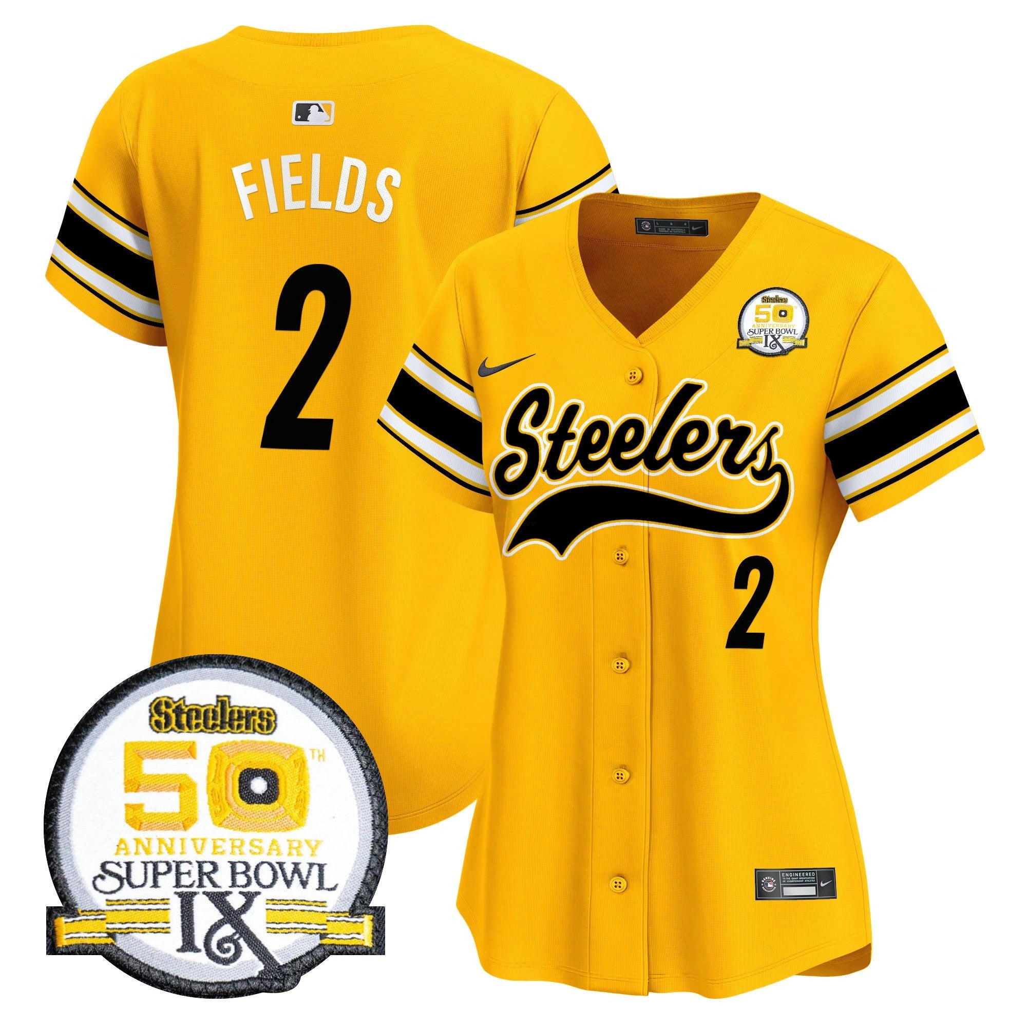 Camisa NFL Women’s 50th Anniversary Of Super Bowl IX Patch Vapor Premier Jersey
