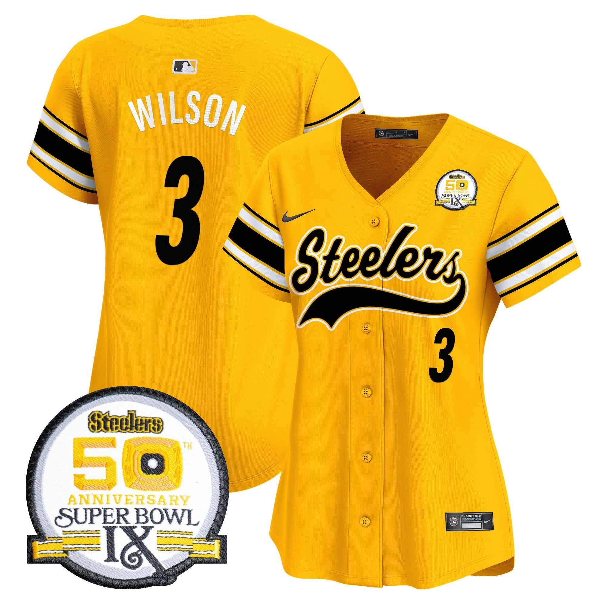 Camisa NFL Women’s 50th Anniversary Of Super Bowl IX Patch Vapor Premier Jersey
