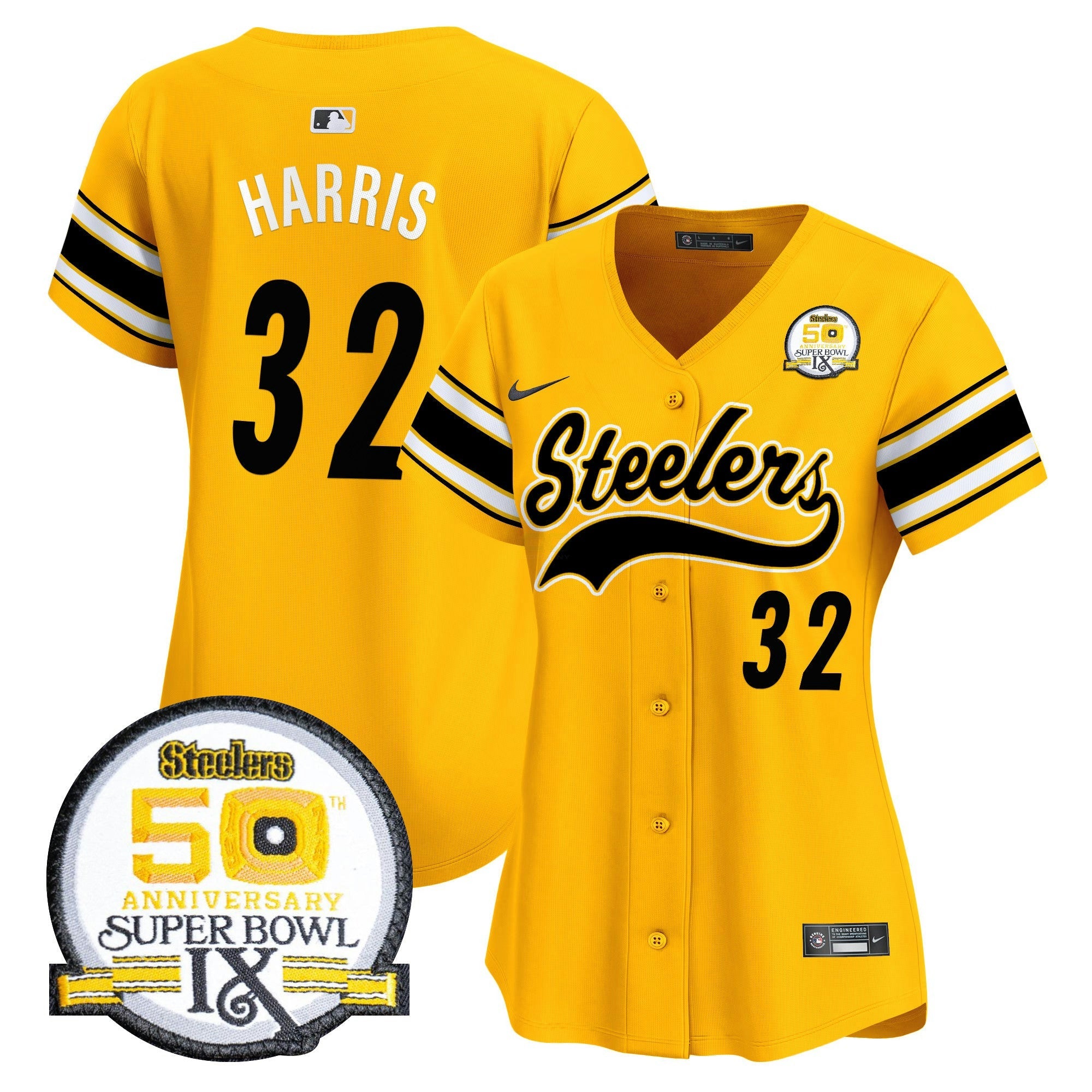 Camisa NFL Women’s 50th Anniversary Of Super Bowl IX Patch Vapor Premier Jersey