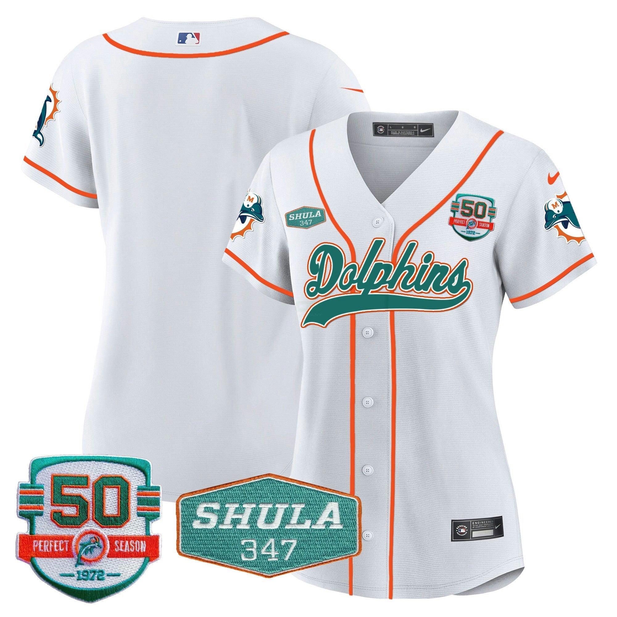 Camisa NFL Women’s 50th & Don Shula 347 Memorial Patch Jersey