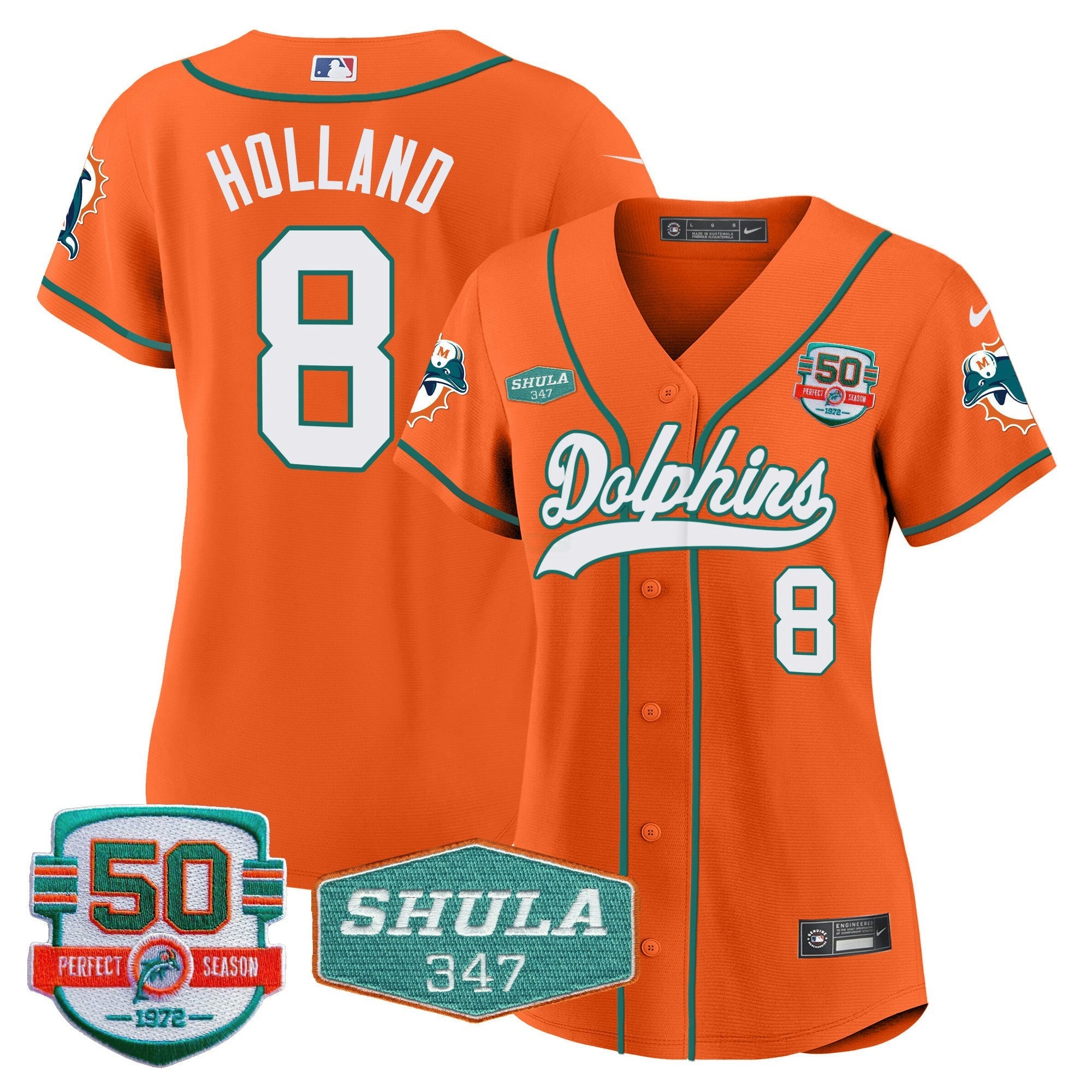 Camisa NFL Women’s 50th & Don Shula 347 Memorial Patch Jersey