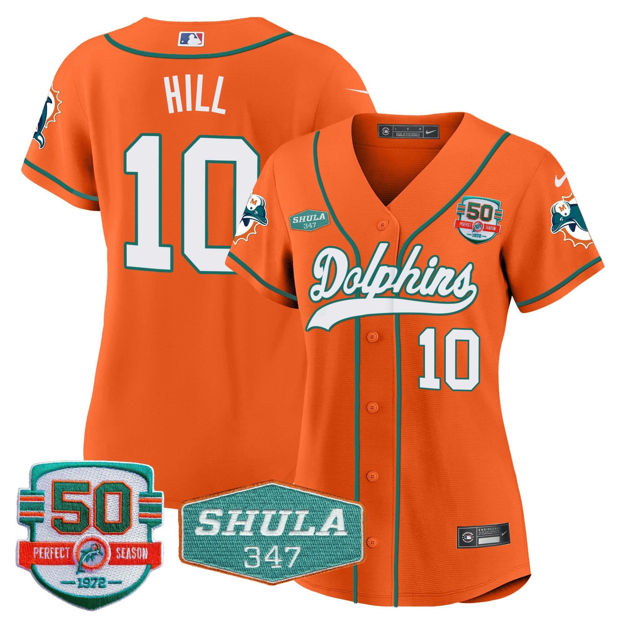 Camisa NFL Women’s 50th & Don Shula 347 Memorial Patch Jersey