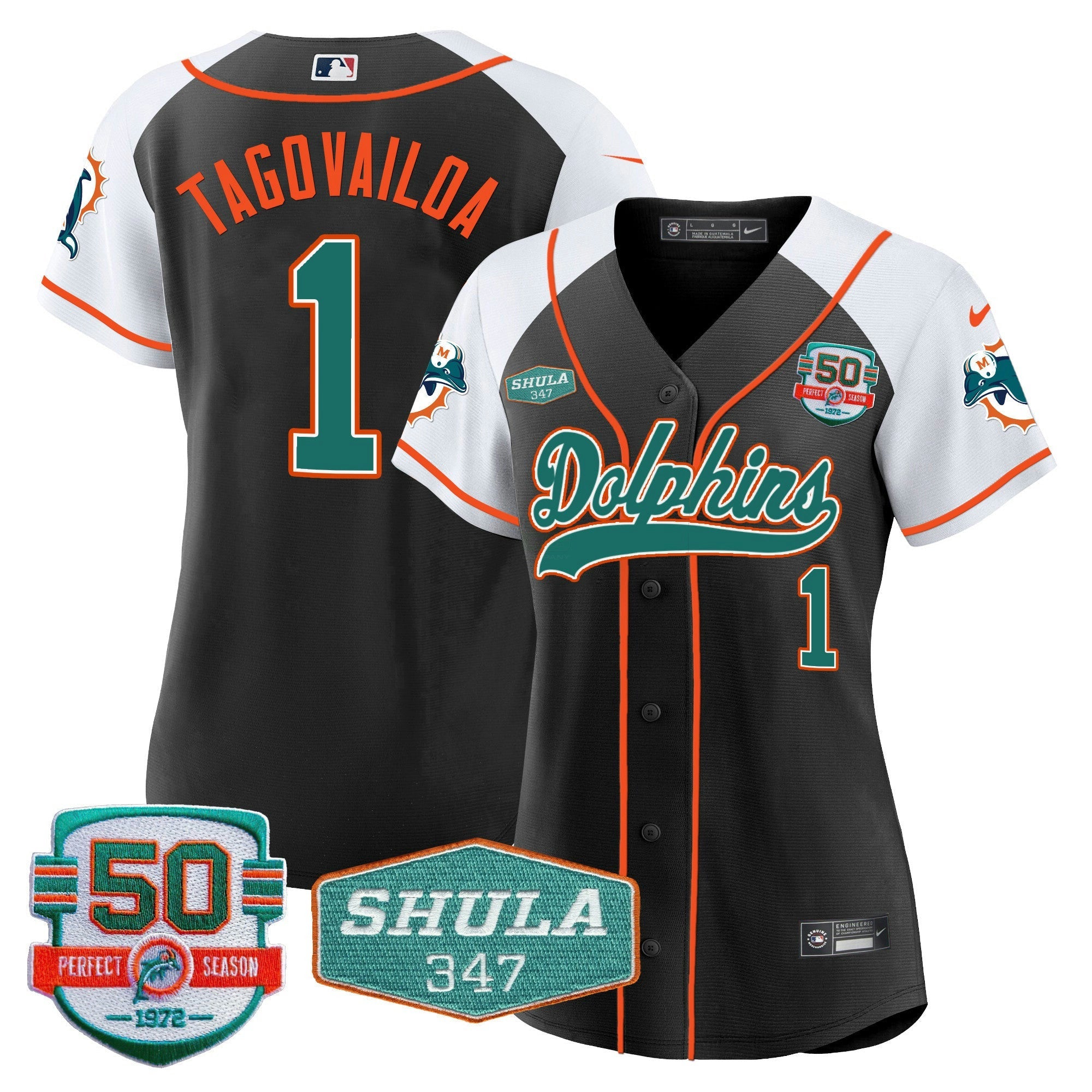 Camisa NFL Women’s 50th & Don Shula 347 Memorial Patch Jersey