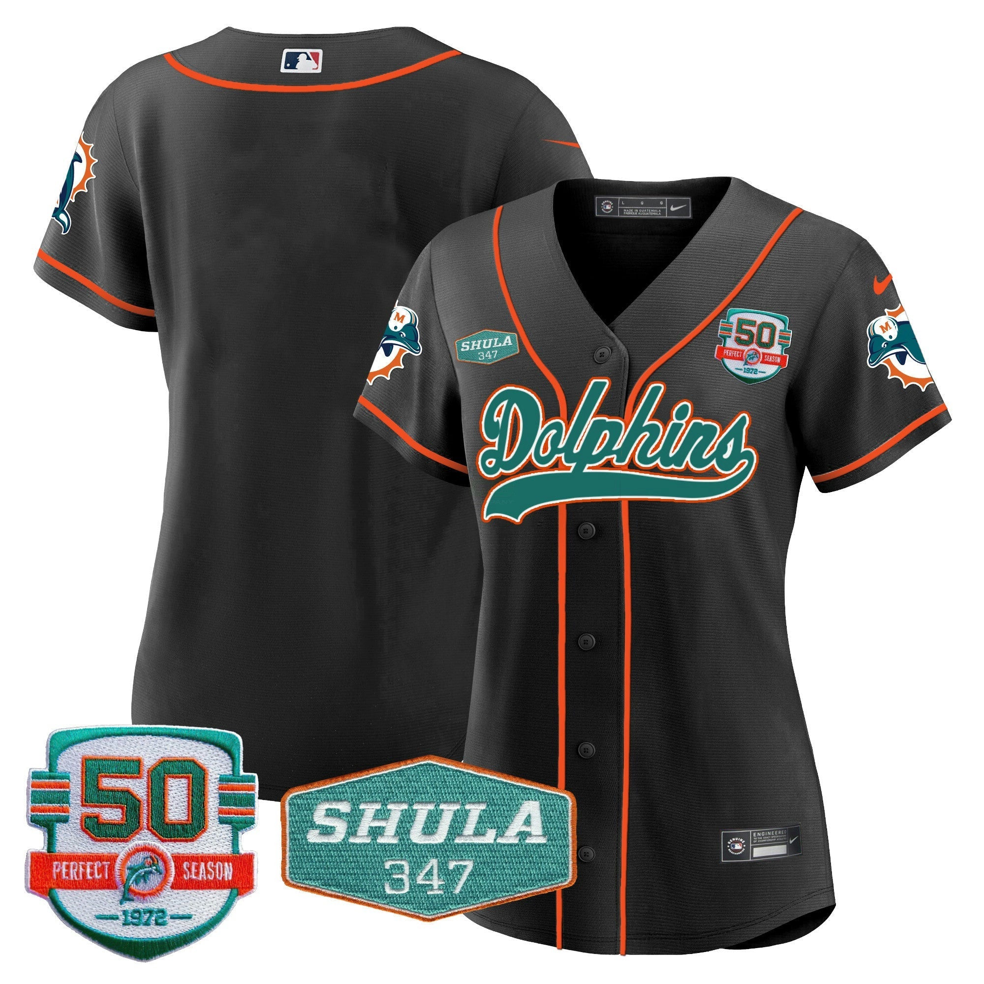 Camisa NFL Women’s 50th & Don Shula 347 Memorial Patch Jersey