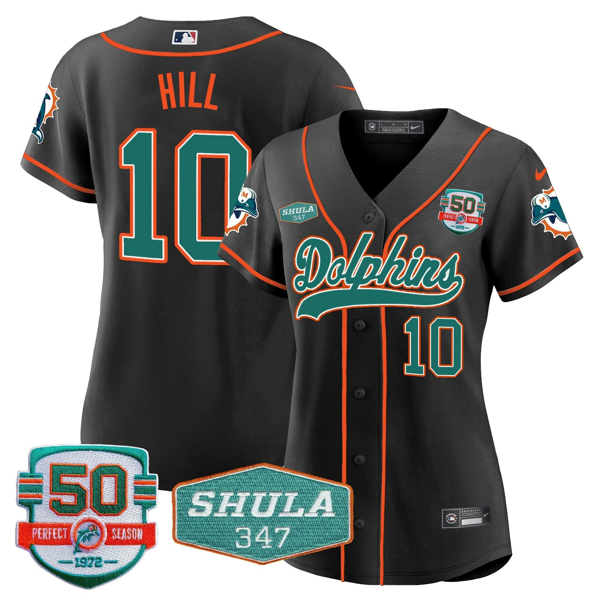 Camisa NFL Women’s 50th & Don Shula 347 Memorial Patch Jersey