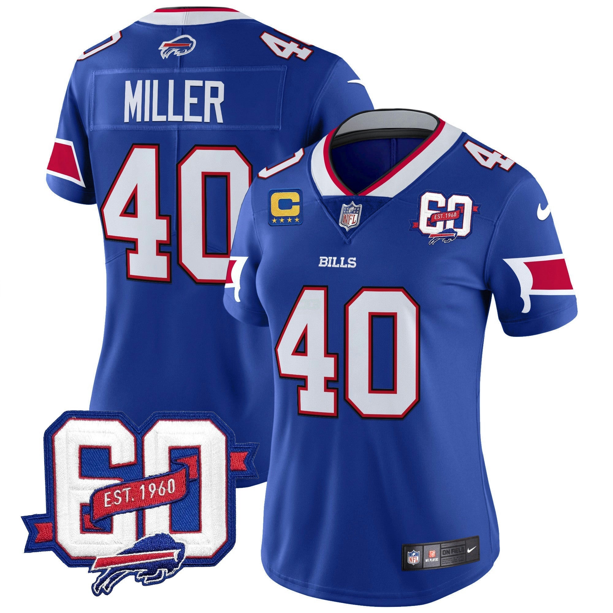 Camisa NFL Women’s 60th Anniversary Patch Vapor Limited Jersey