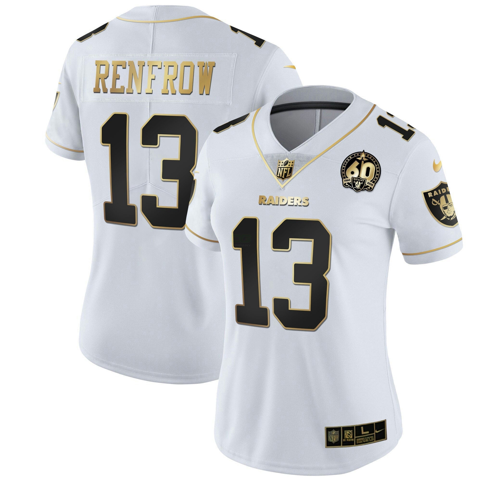 Camisa NFL Women’s 60th Season Patch Dourada & Split