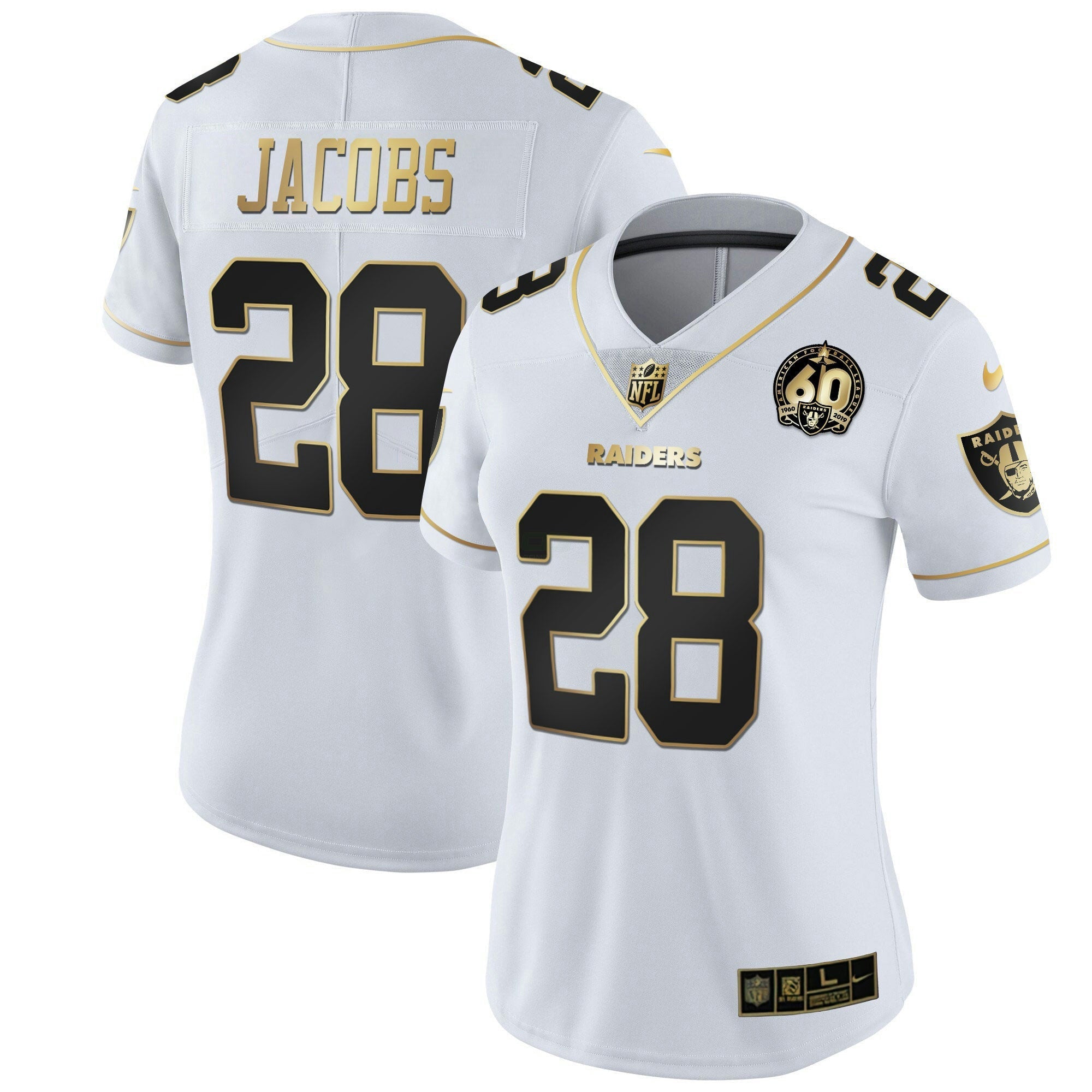 Camisa NFL Women’s 60th Season Patch Dourada & Split