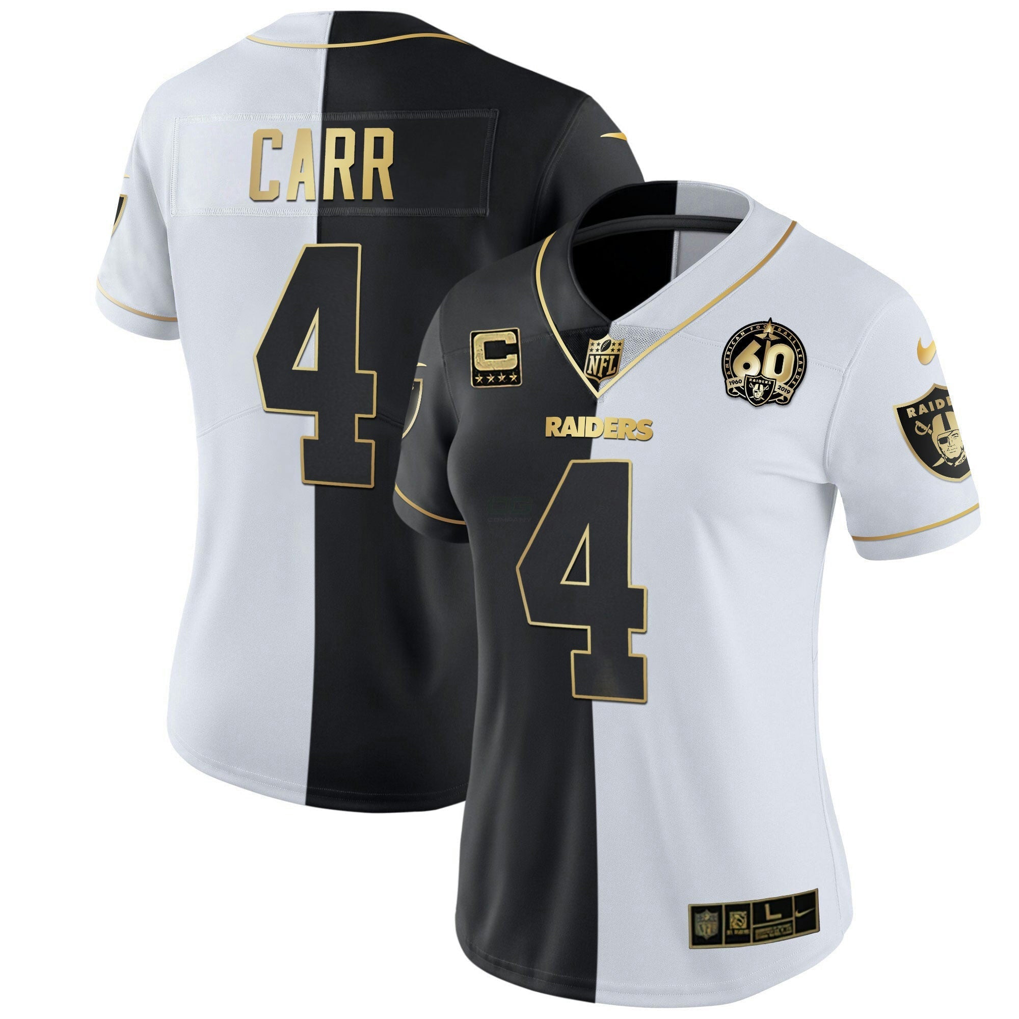 Camisa NFL Women’s 60th Season Patch Dourada & Split
