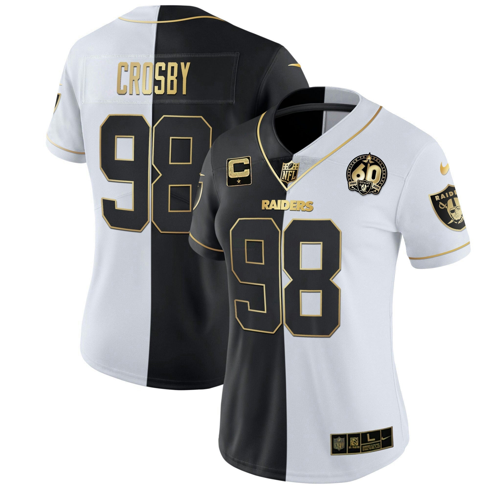 Camisa NFL Women’s 60th Season Patch Dourada & Split