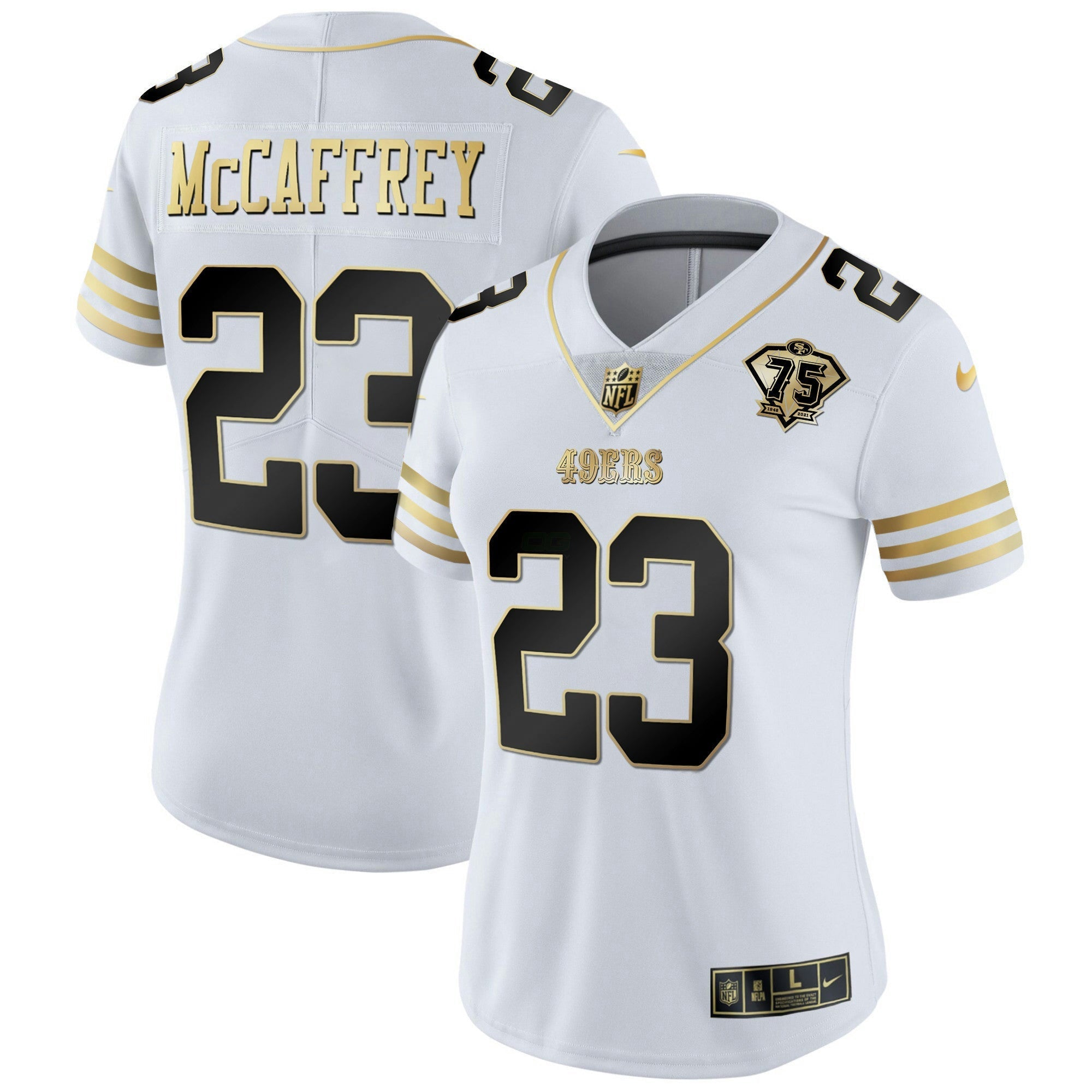 Camisa NFL Women’s 75th Anniversary Patch Vapor Dourada Jersey