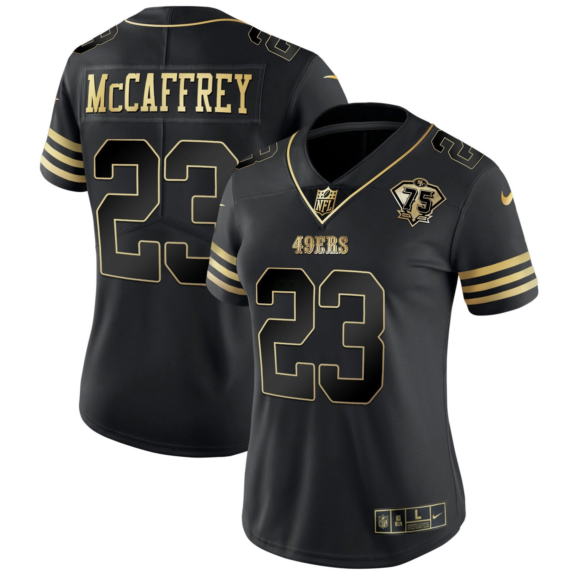 Camisa NFL Women’s 75th Anniversary Patch Vapor Dourada Jersey