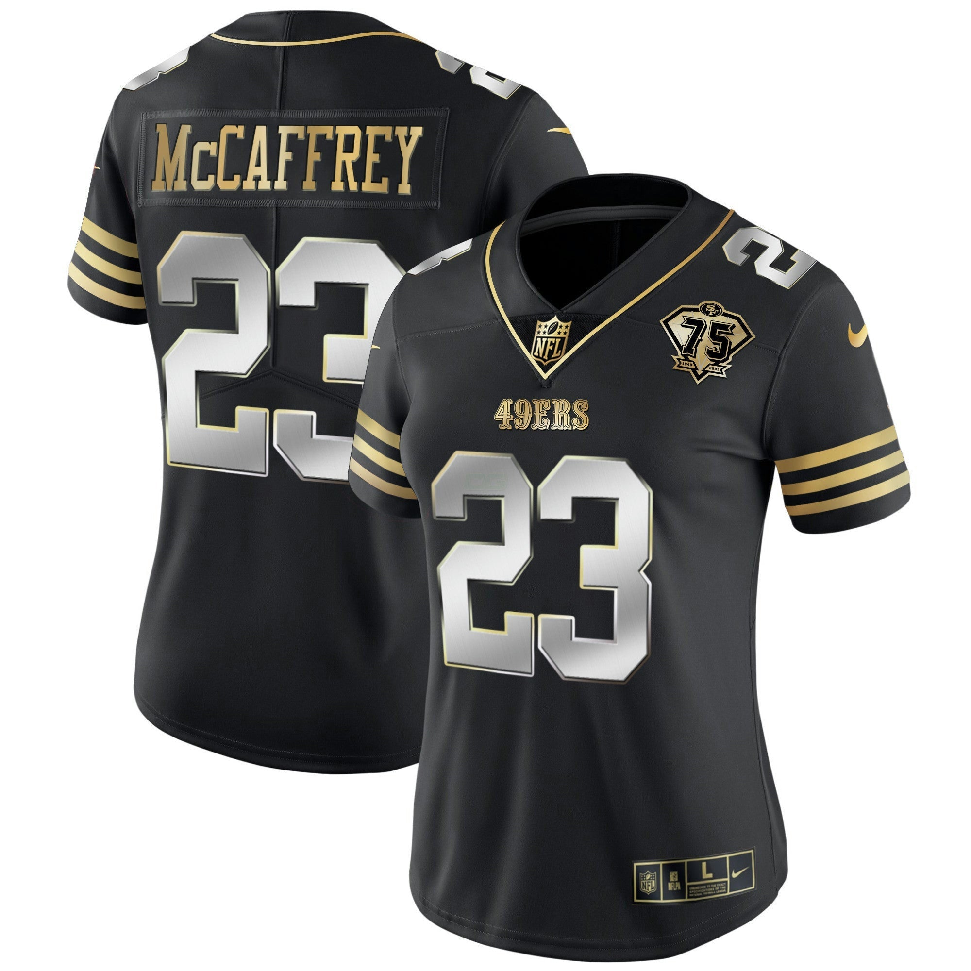 Camisa NFL Women’s 75th Anniversary Patch Vapor Dourada Jersey