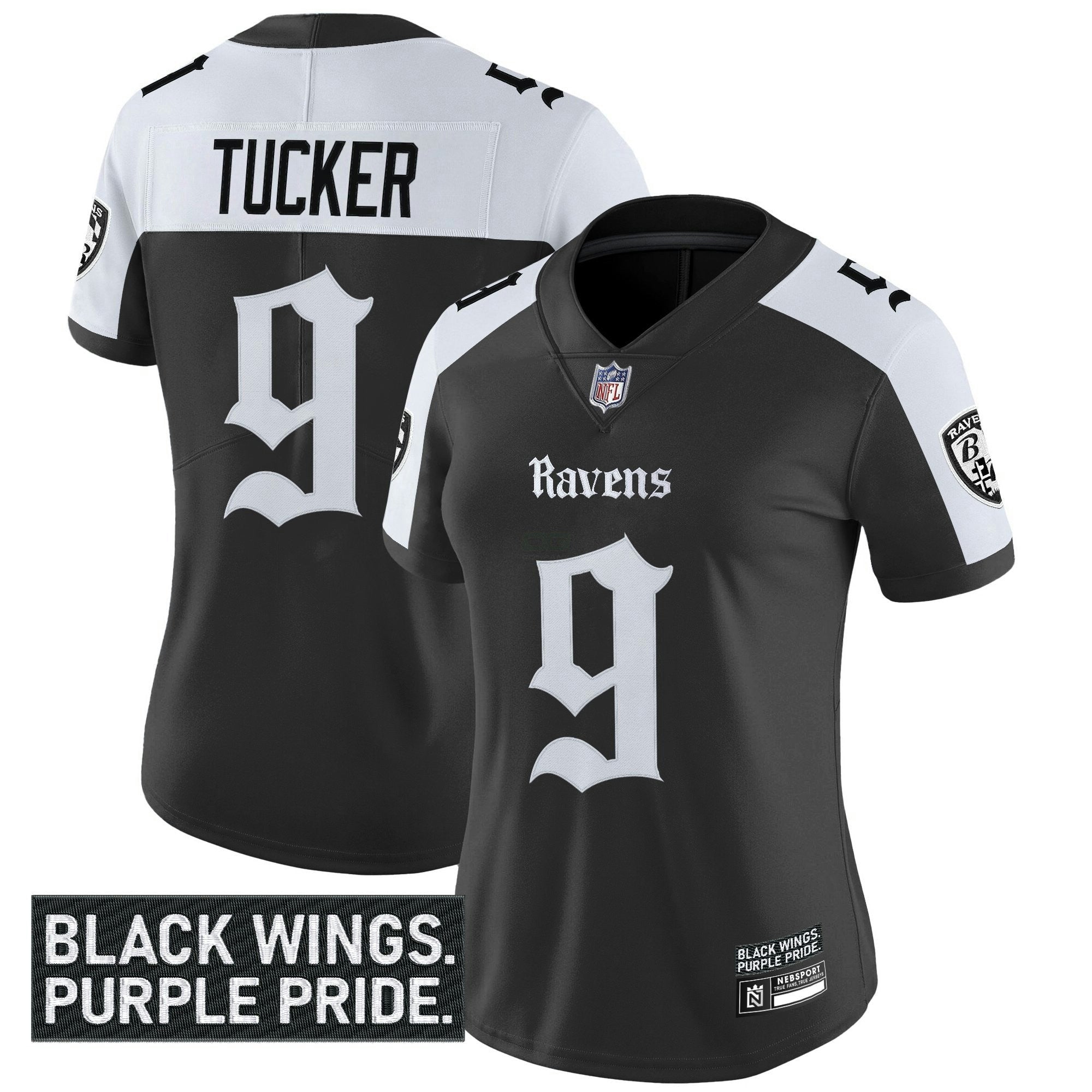 Camisa NFL Women’s Baltimore ‘Gothic Nevermore Edition’ Vapor Limited Jersey