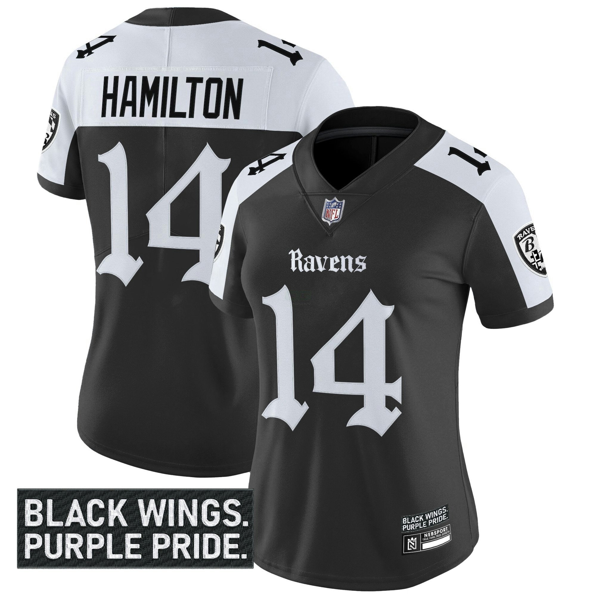 Camisa NFL Women’s Baltimore ‘Gothic Nevermore Edition’ Vapor Limited Jersey