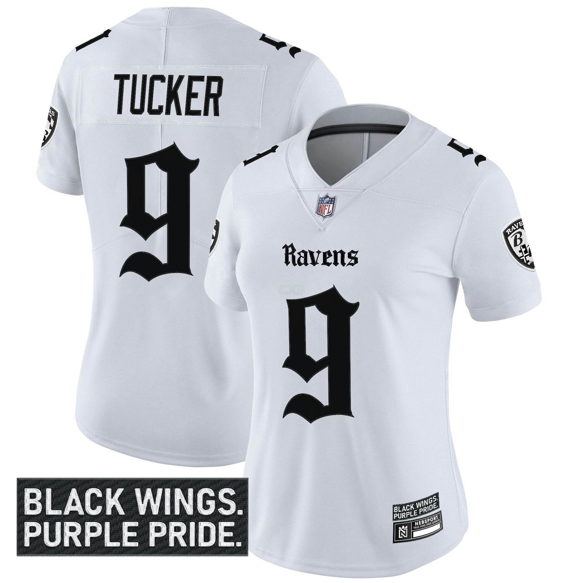 Camisa NFL Women’s Baltimore ‘Gothic Nevermore Edition’ Vapor Limited Jersey