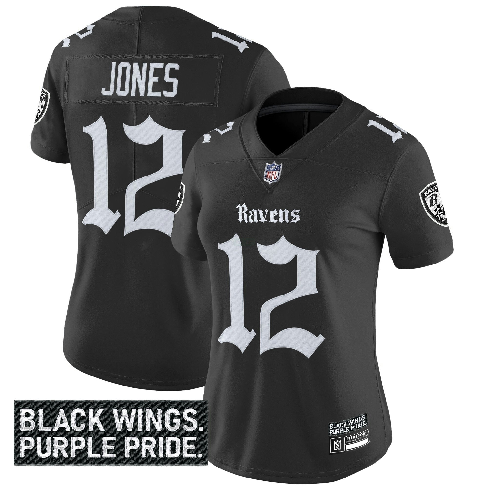 Camisa NFL Women’s Baltimore ‘Gothic Nevermore Edition’ Vapor Limited Jersey