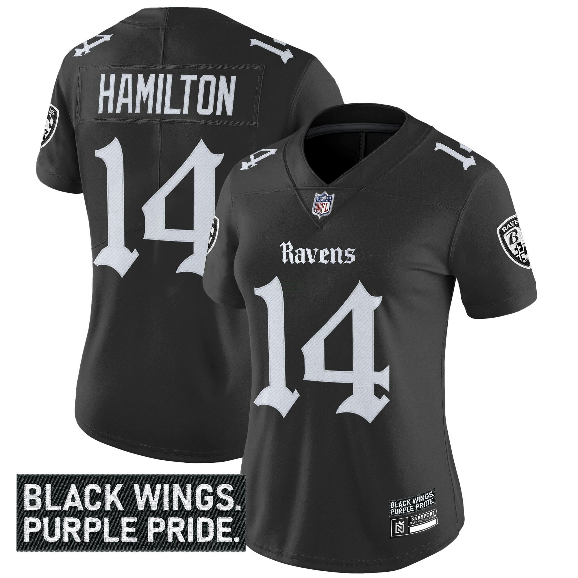 Camisa NFL Women’s Baltimore ‘Gothic Nevermore Edition’ Vapor Limited Jersey