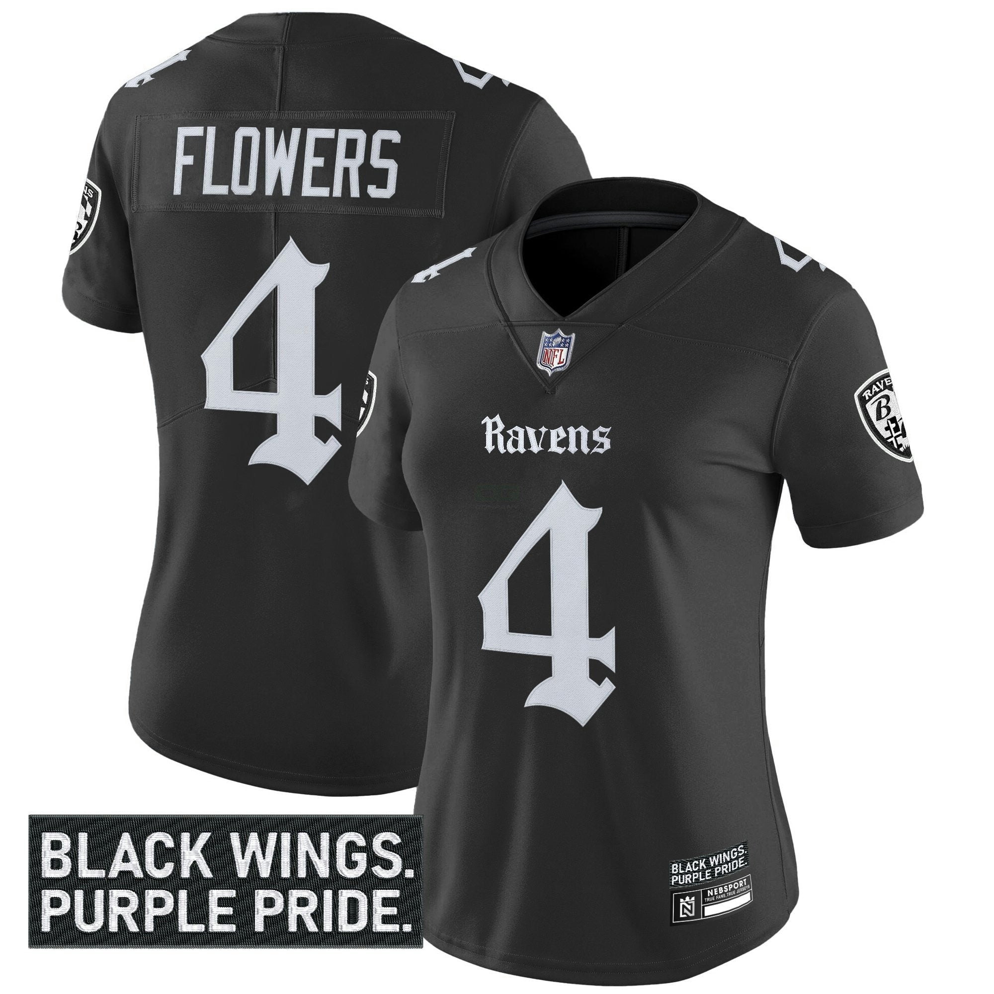 Camisa NFL Women’s Baltimore ‘Gothic Nevermore Edition’ Vapor Limited Jersey