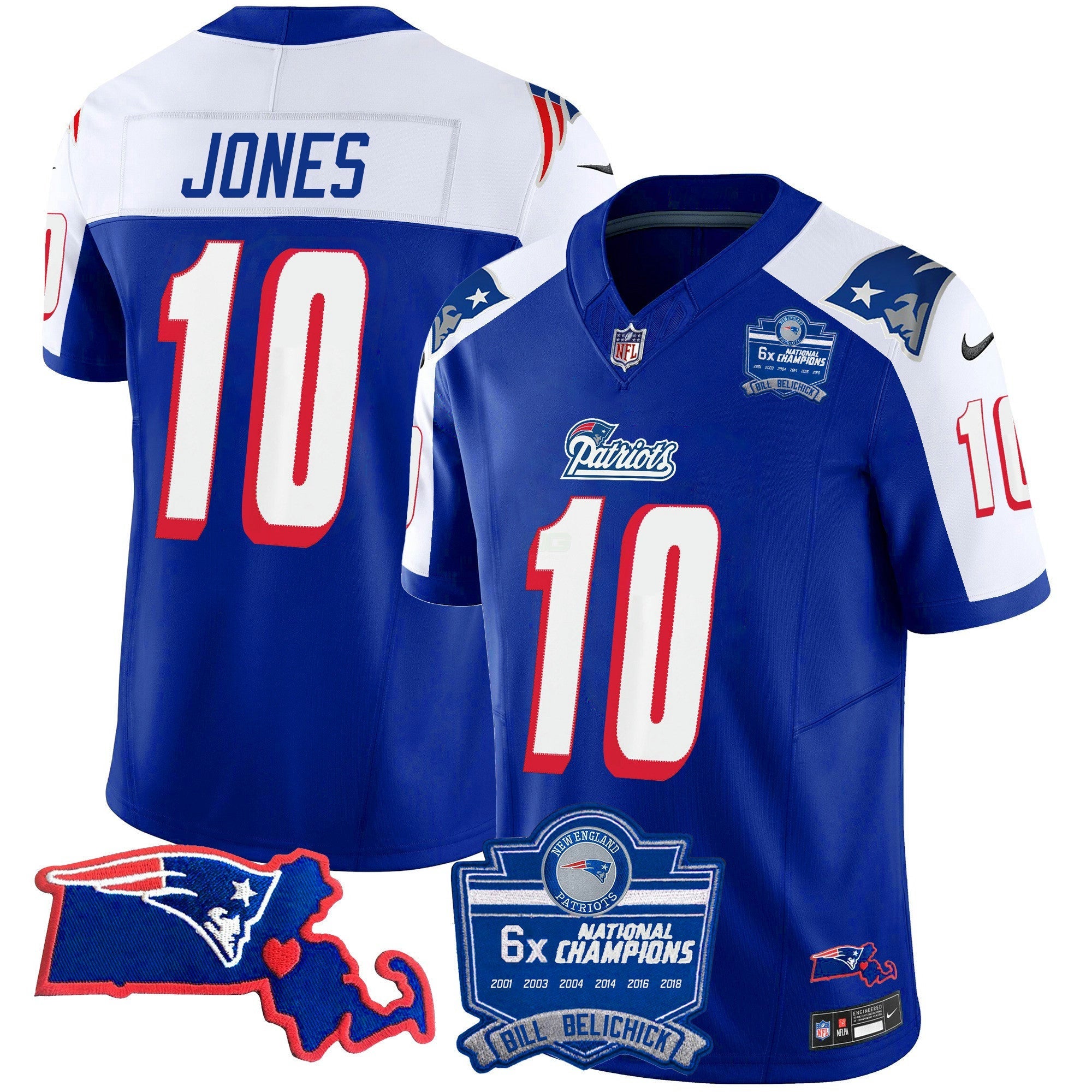 Camisa NFL Women’s Bill Belichick 6x Champions Patch Vapor Jersey