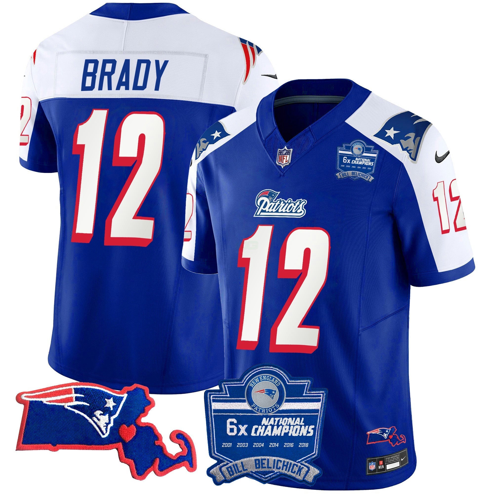 Camisa NFL Women’s Bill Belichick 6x Champions Patch Vapor Jersey