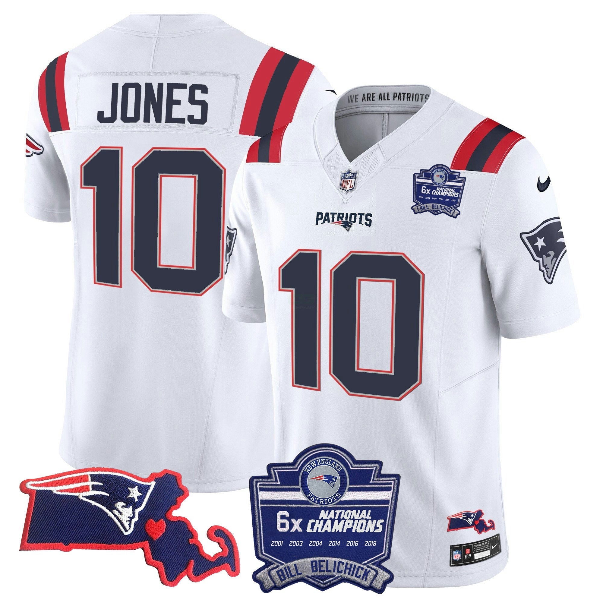 Camisa NFL Women’s Bill Belichick 6x Champions Patch Vapor Jersey