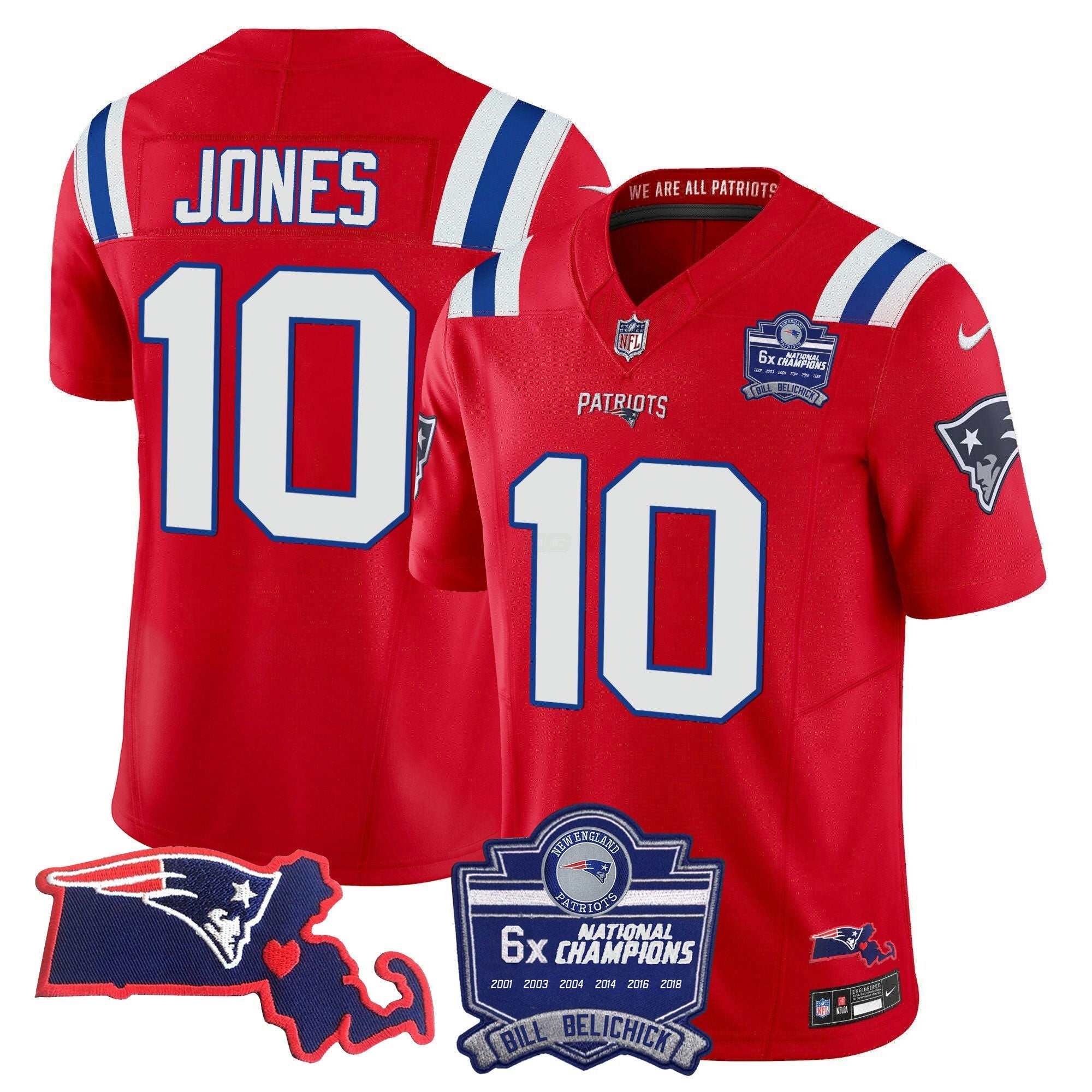 Camisa NFL Women’s Bill Belichick 6x Champions Patch Vapor Jersey