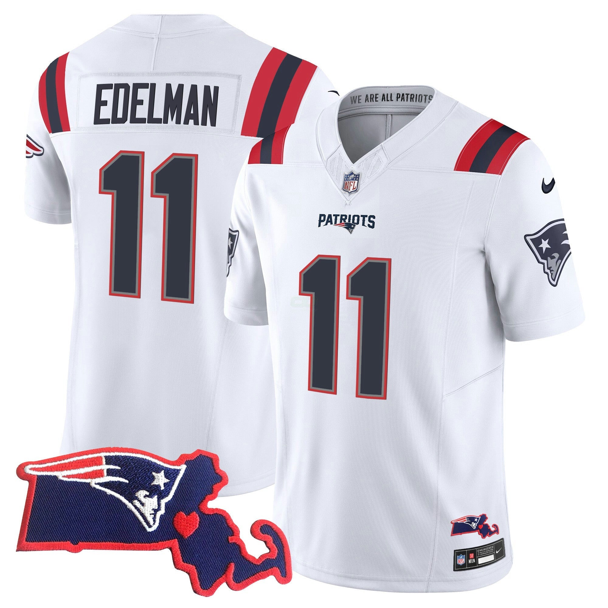 Camisa NFL Women’s Bill Belichick “SB 36, 38, 39, 49, 51 Champions” Vapor Jersey