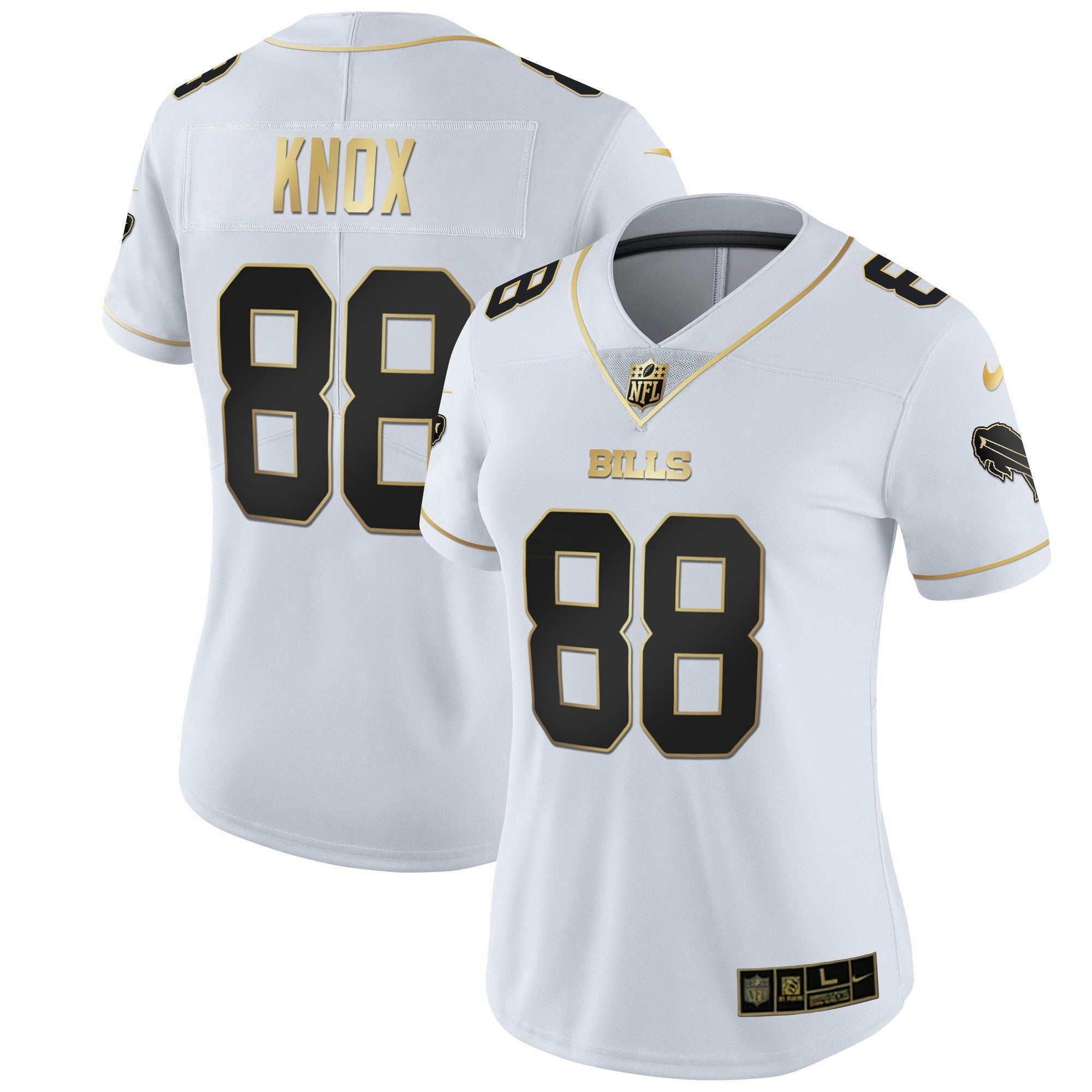 Camisa NFL Women’s Branca Dourada & Preta Dourada