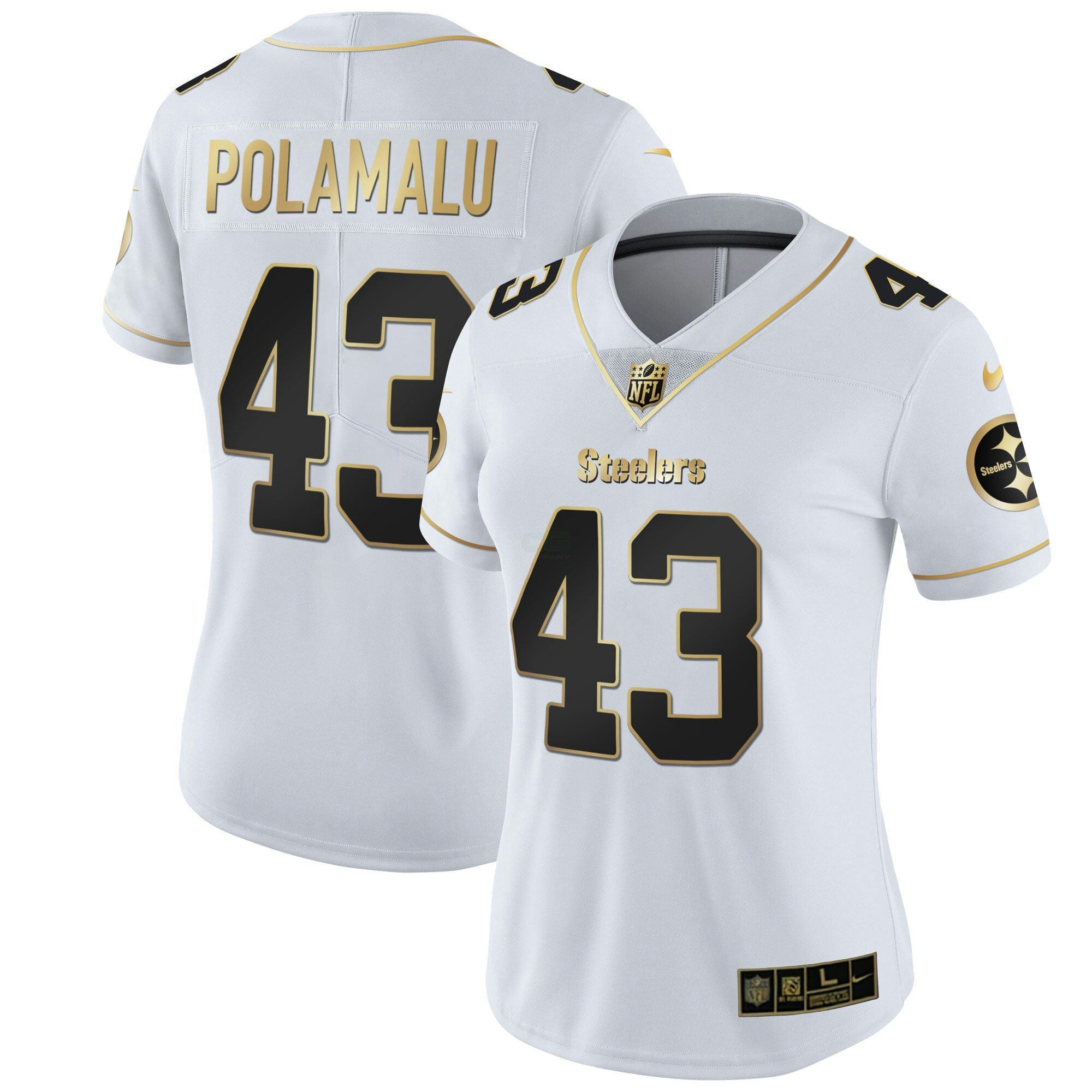 Camisa NFL Women’s Branca Dourada & Preta Dourada