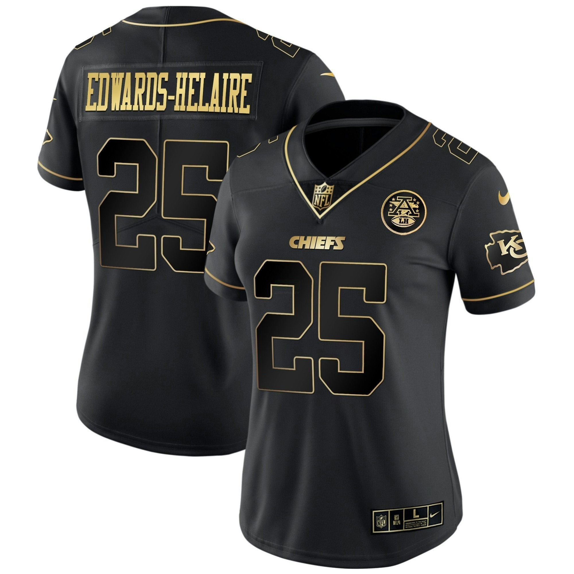 Camisa NFL Women’s Branca Dourada & Preta Dourada
