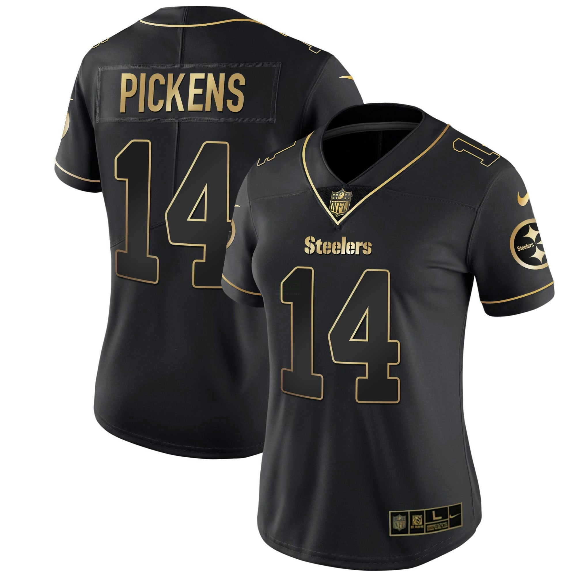 Camisa NFL Women’s Branca Dourada & Preta Dourada