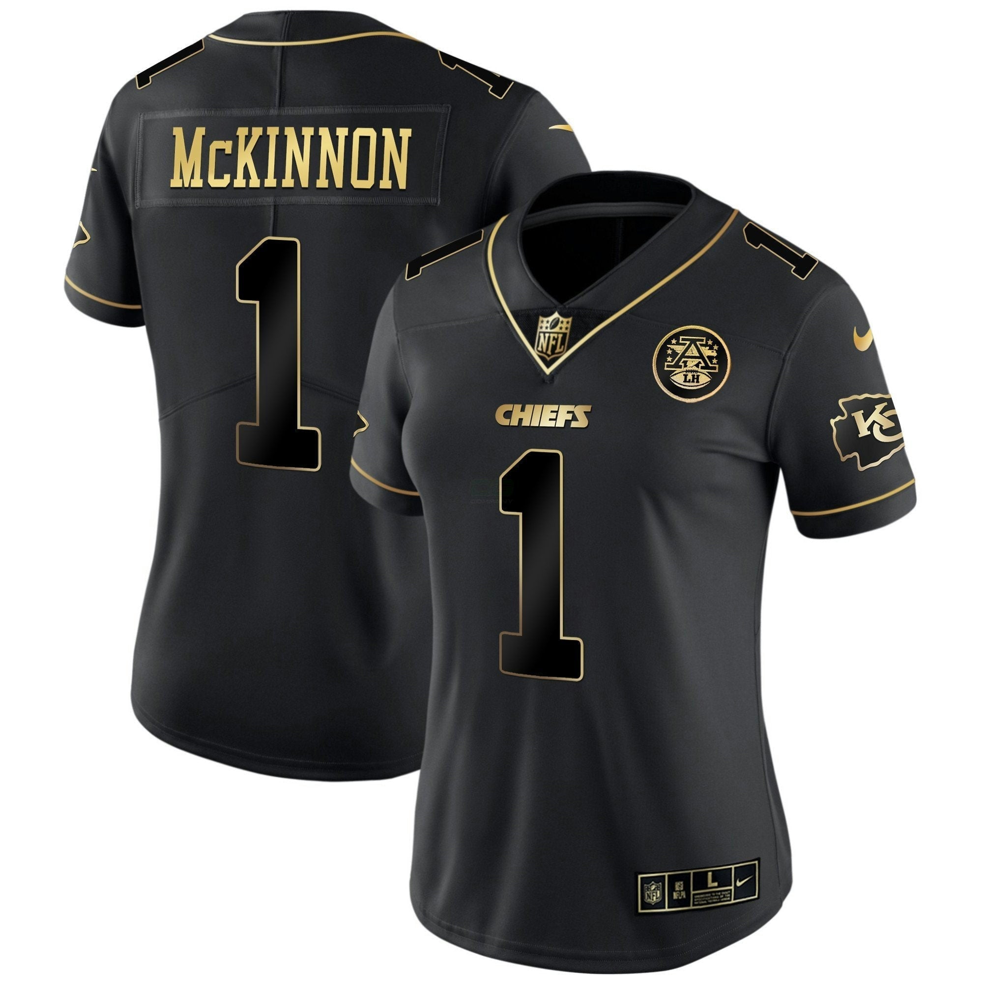 Camisa NFL Women’s Branca Dourada & Preta Dourada